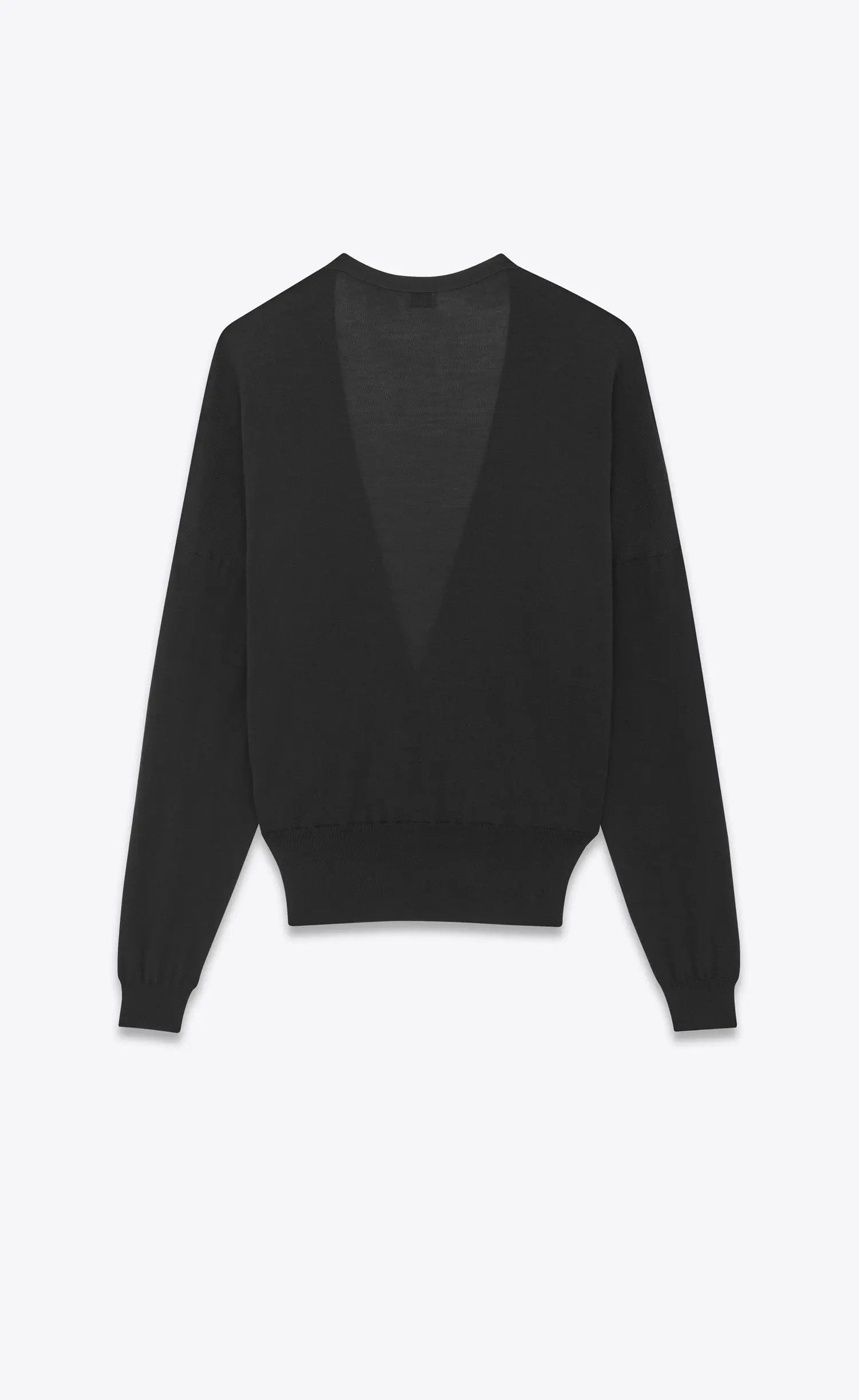 Saint Laurent Paris SS23 Saint Laurent v-neck Cashmere, Wool and Silk Sweater Size US L / EU 52-54 / 3 - 2 Thumbnail