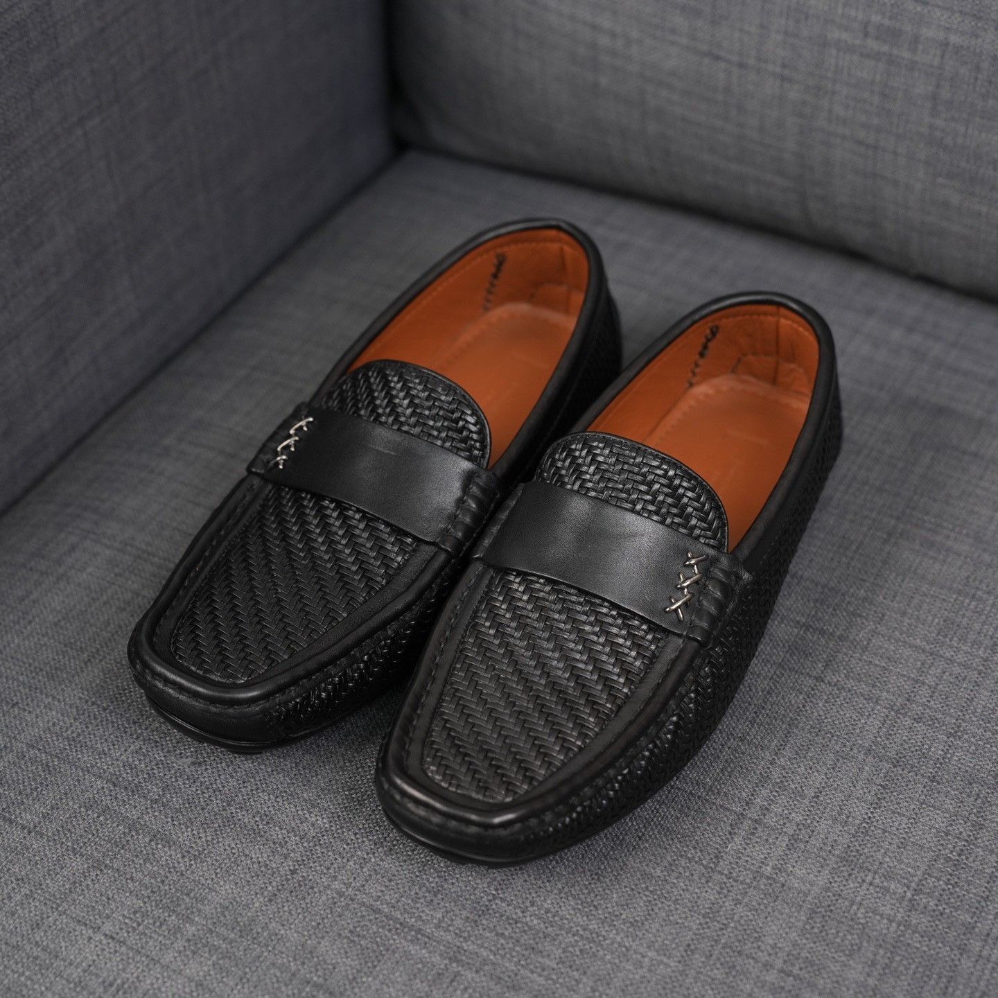 Ermenegildo Zegna Ermenegildo Zegna Leather Plaid Black Lowtop Sneakers Men Size US 6.5 / EU 39-40 - 1 Thumbnail