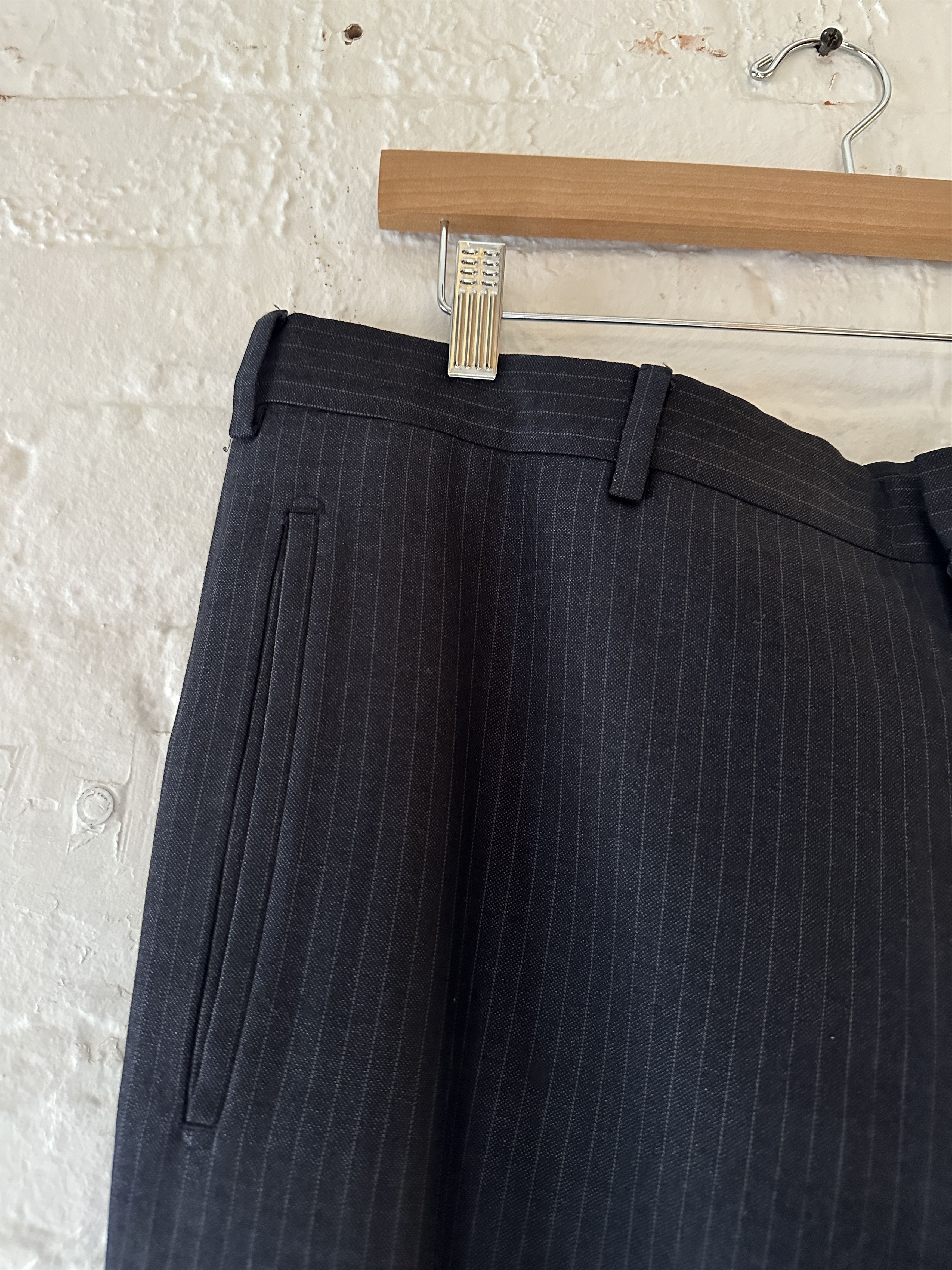 Prada Pinstriped Wool Trousers
