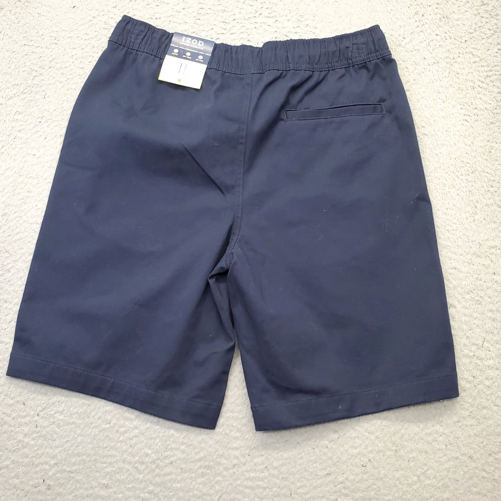 Izod IZOD Mens Shorts Shirt Navy Stretch Easy Care Schoolwear Regular Size M Size US 31 - 2 Thumbnail