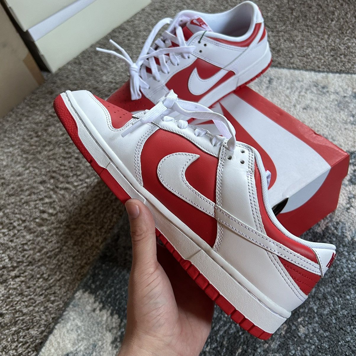 Nike DD1391-600 DUNK LOW CHAMPiONSHiP RED 1985 BRiGHT SCARLET Size US 9.5 / EU 42-43 - 8 Thumbnail