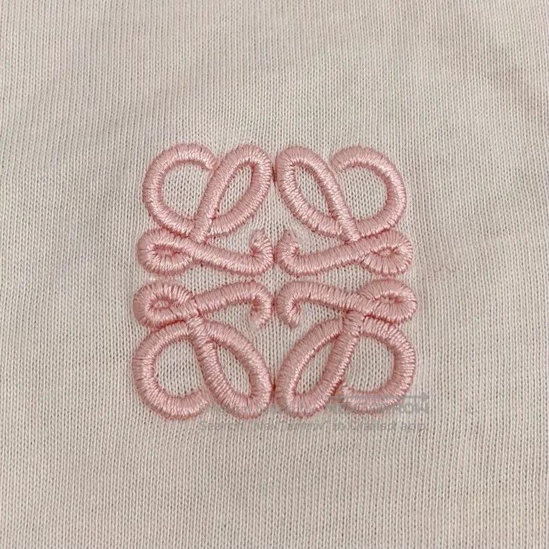 Loewe Loewe Light Pink Logo Embroidered Cotton Crewneck T-Shirt Size M / US 6-8 / IT 42-44 - 5 Thumbnail