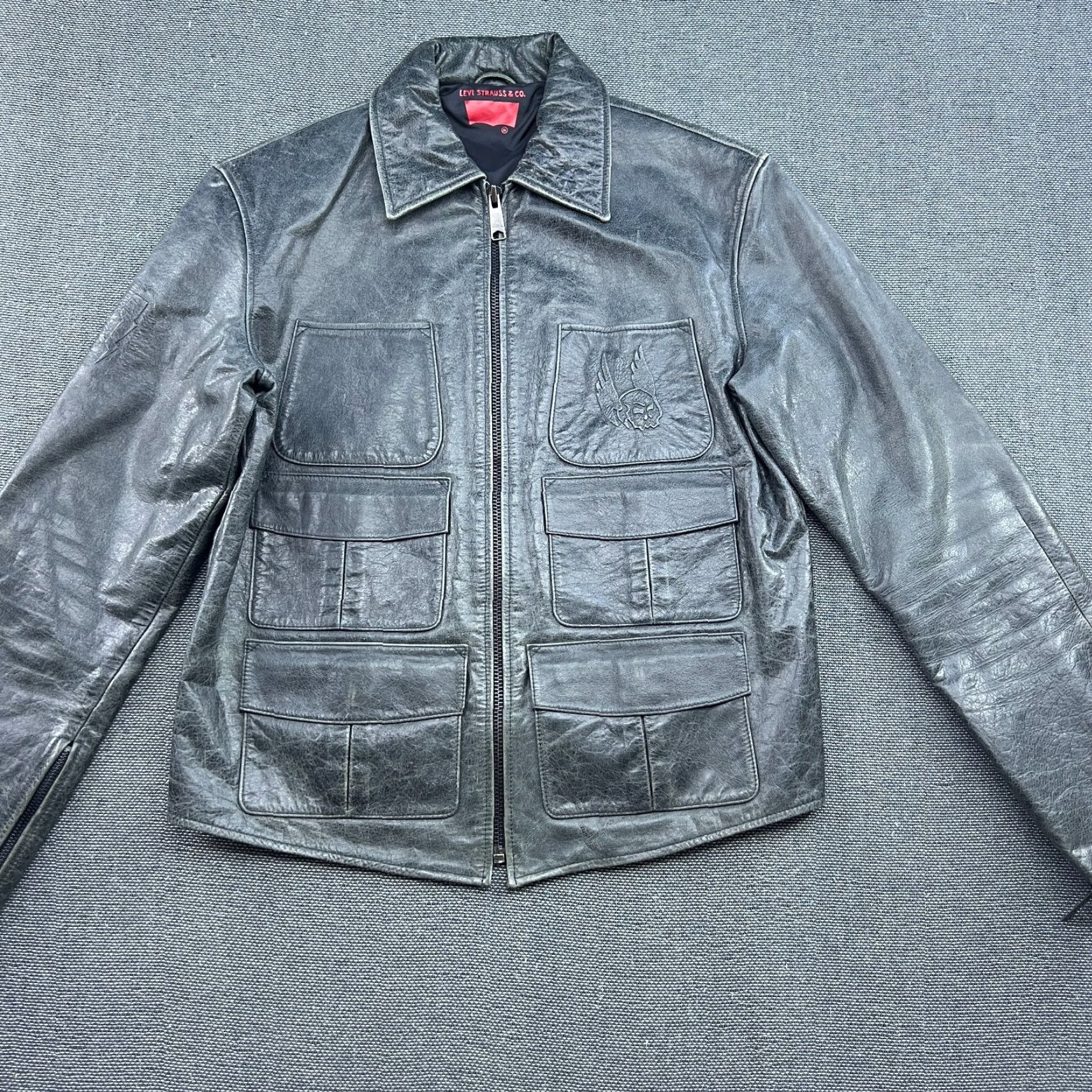 Levi's Levi's Mens Jacket Leather Motorcycle Biker Black Skull Medium Size M Vintage No XS? Size US M / EU 48-50 / 2 - 2 Thumbnail