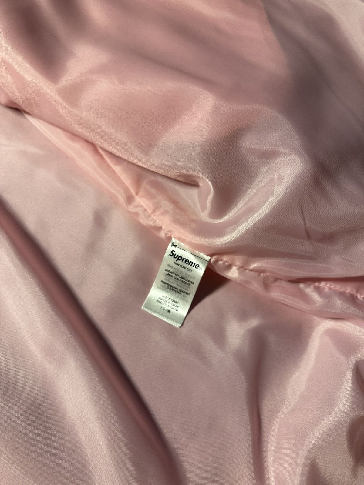 Supreme Supreme Pink Leather Shirt Lamb Leather Button Up Size US M / EU 48-50 / 2 - 9 Thumbnail