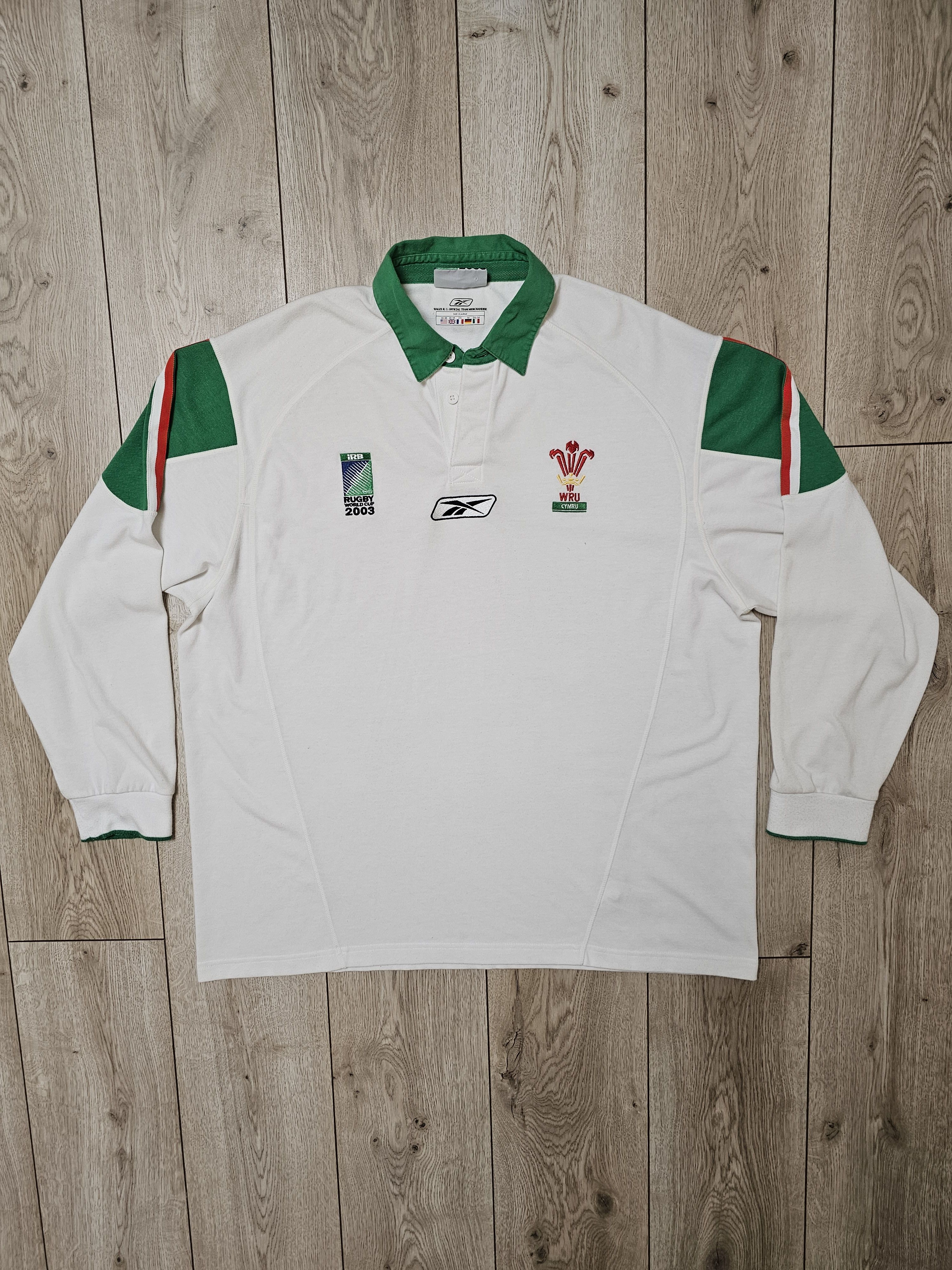 Reebok × Vintage WALES RUGBY JERSEY LONG 2003 WRU RUGBY SHIRT WORLD CUP Size US XXL / EU 58 / 5 - 1 Thumbnail