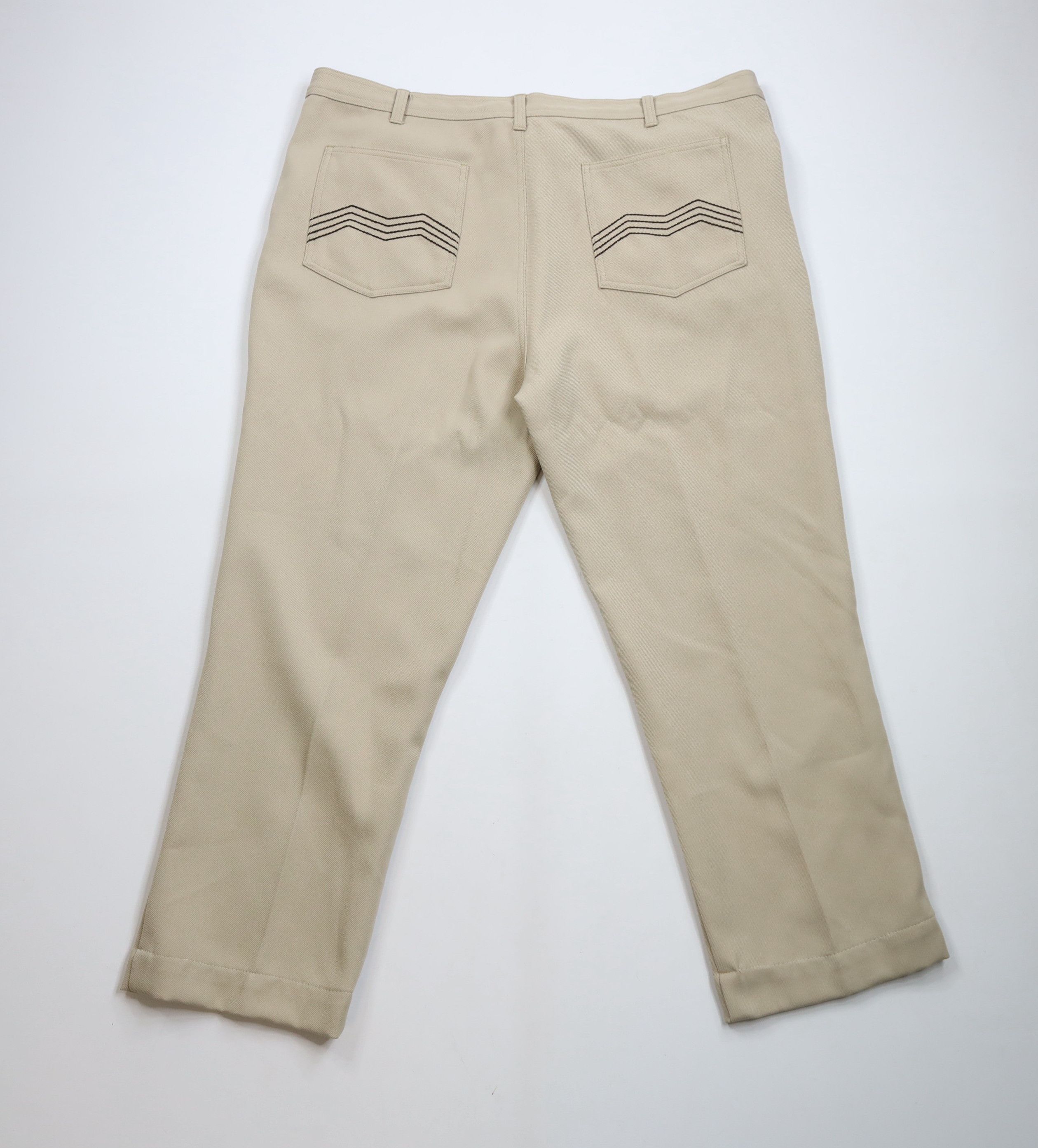 Vintage Vintage 90s Streetwear Knit Flared Wide Leg Chino Pants Size US 44 / EU 60 - 7 Thumbnail