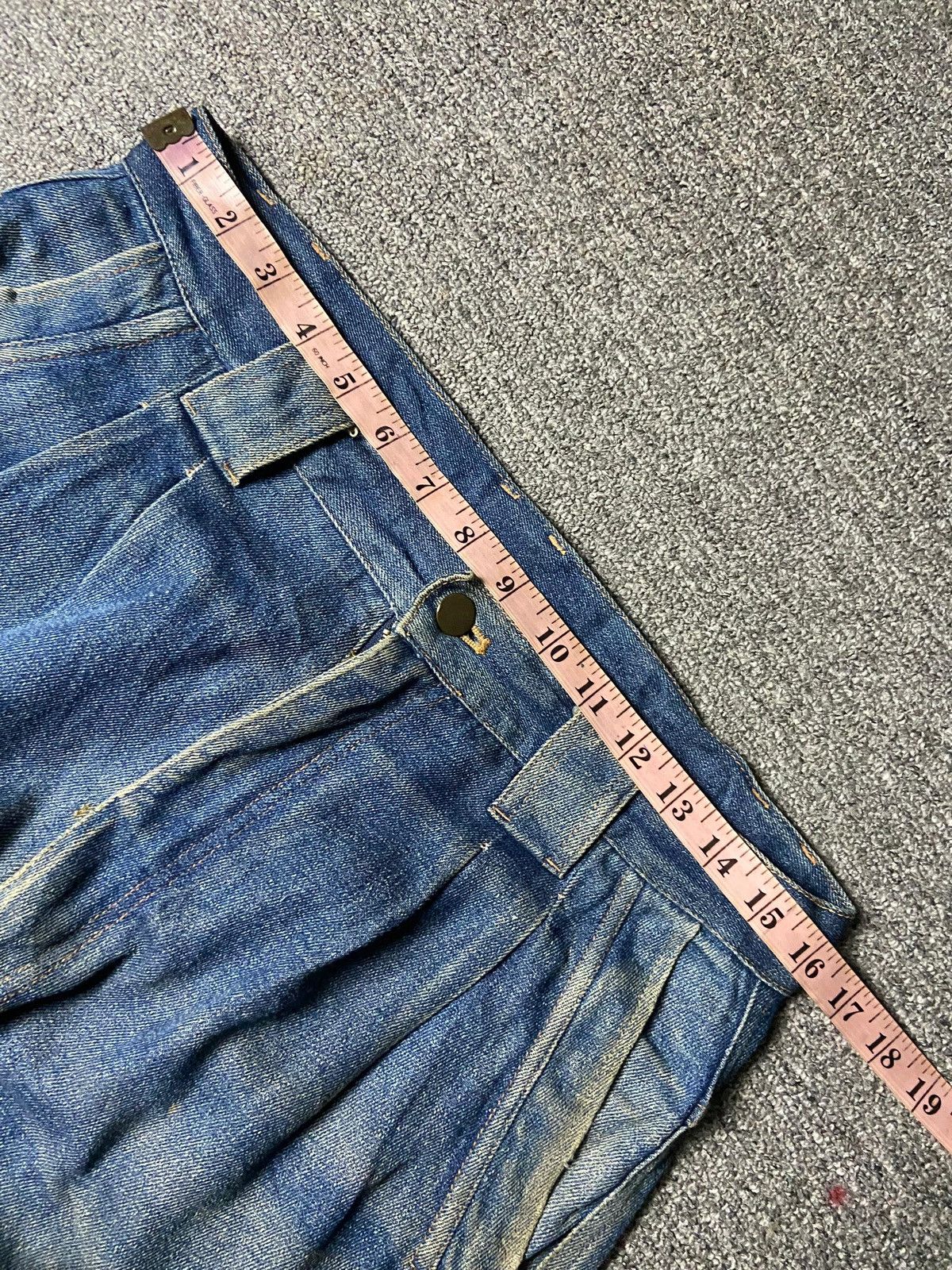 Japanese Brand Plevo Uomo Collezion Baggy Style Denim Jeans (164) Size US 32 / EU 48 - 7 Thumbnail