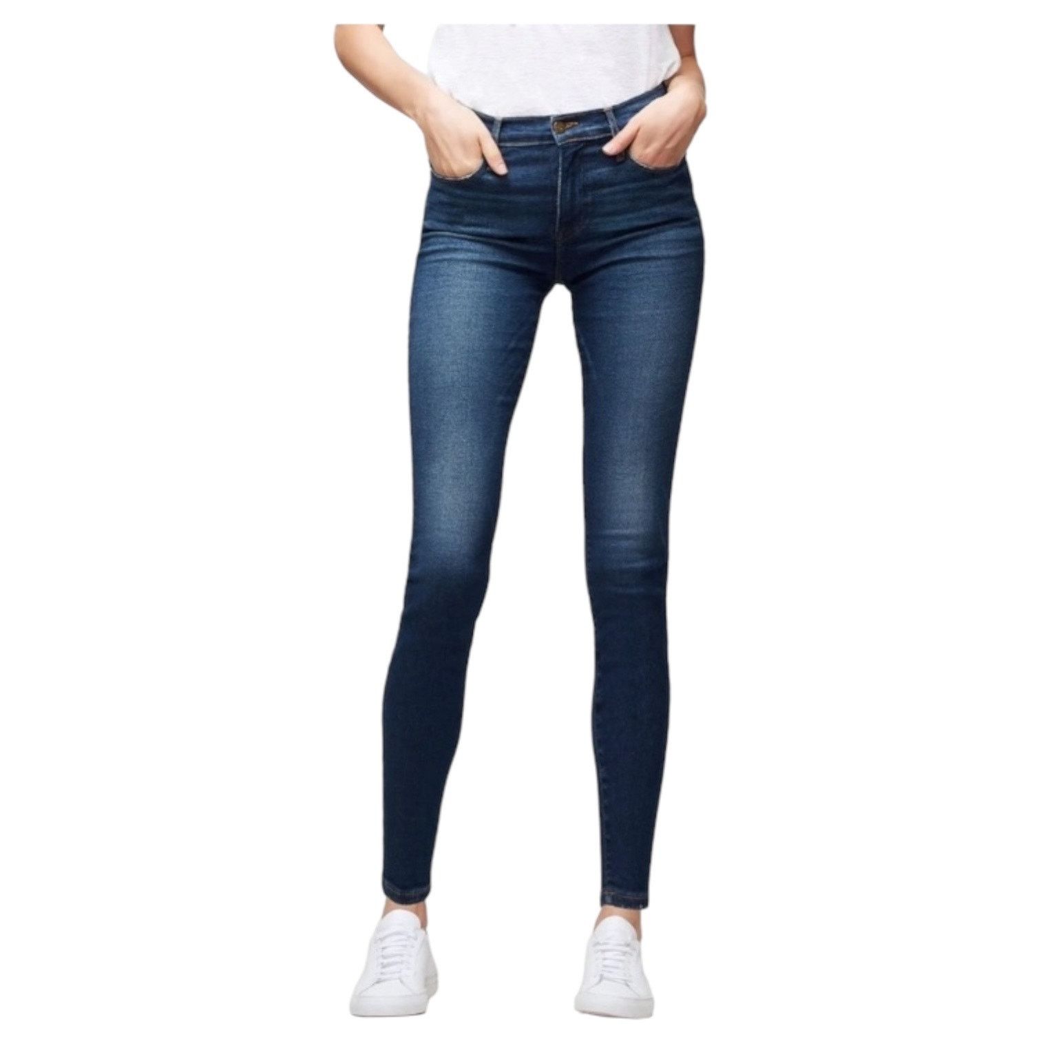 Frame Frame Le High Skinny Jean in Medium Wash Clipper Street - 28 Size 28" / US 6 / IT 42 - 1 Thumbnail