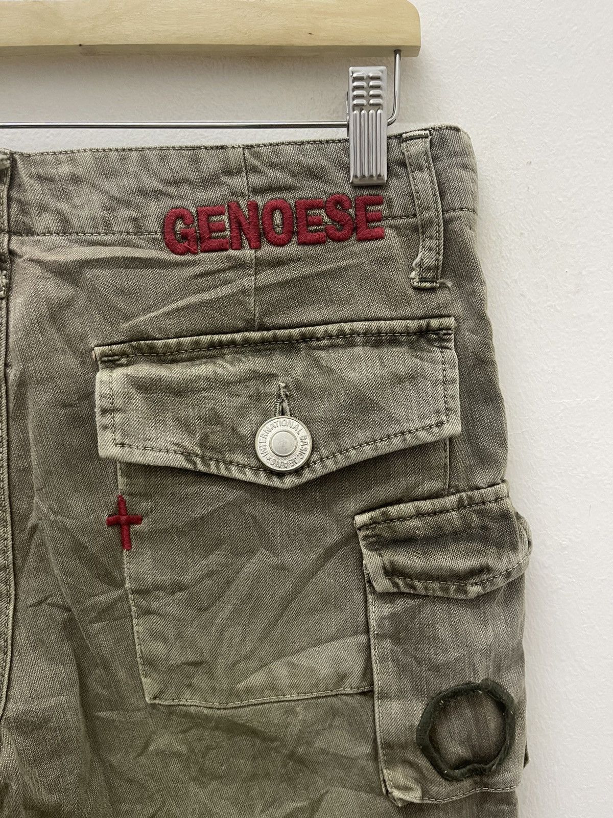Le Grande Bleu (L.G.B.) Rare Vintage GENOESE Flare Tactical Cargo Style Size US 31 - 13 Thumbnail