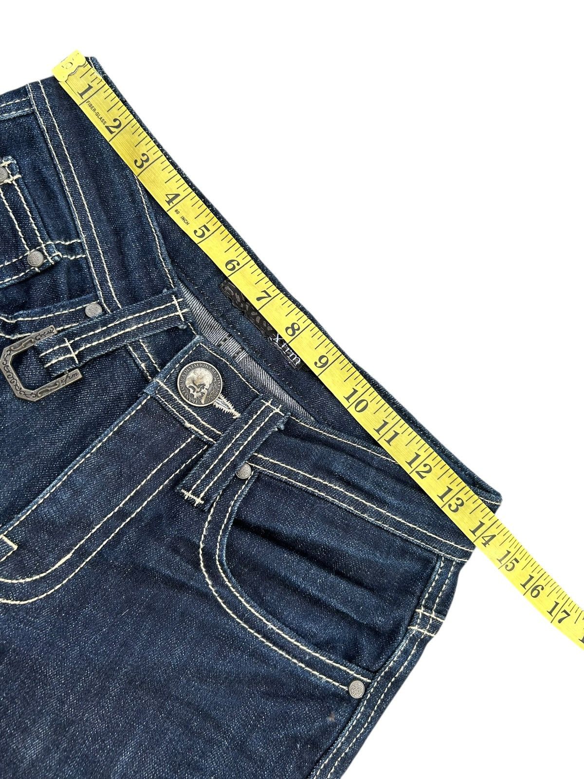 If Six Was Nine Skull Xfrm Japanese Punk Bondage Denim jeans Size US 28 / EU 44 - 13 Thumbnail