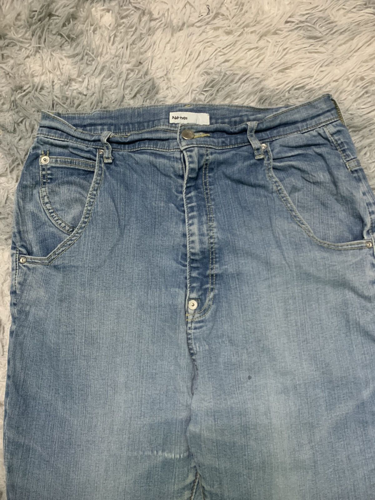 Issey Miyake × Japanese Brand × Ne-Net RARE ISSEY MIYAKE DENIM BUCKLE BACK Size US 31 - 5 Thumbnail