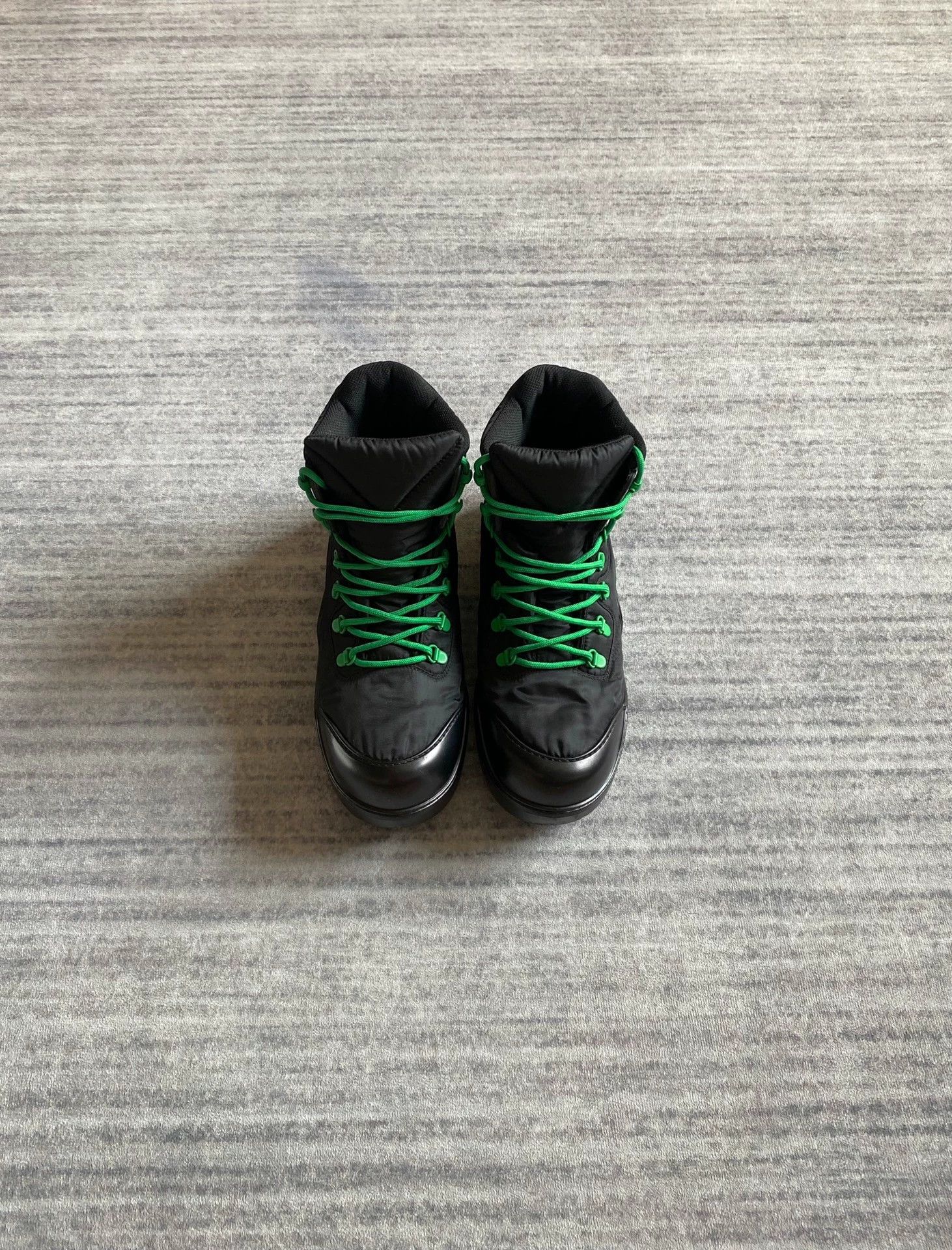 Bottega Veneta Bottega Veneta Black Green Nylon Hiking Boots Size US 7 / EU 40 - 1 Thumbnail