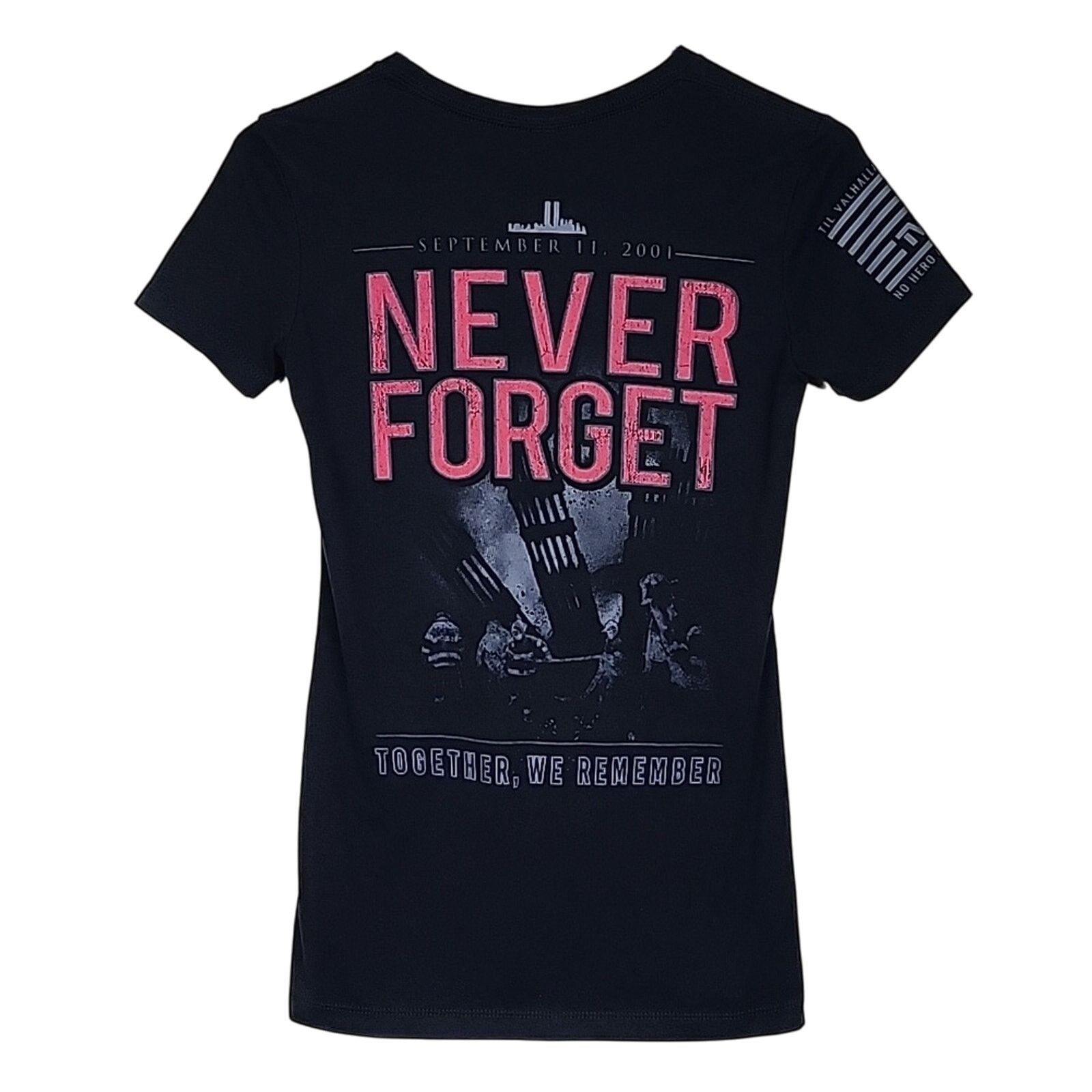 Next Level Apparel 9/11 Never Forget Small Black Graphic Tee Size S / US 4 / IT 40 - 1 Thumbnail