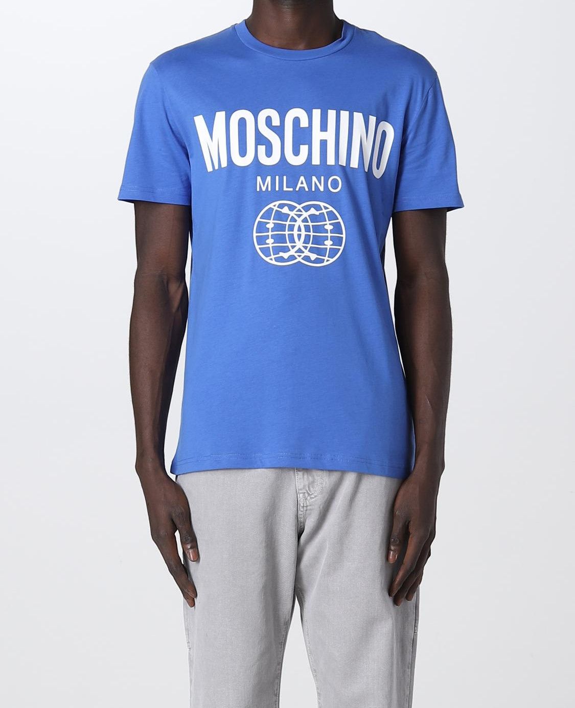 Moschino MOSCHINO Couture blue Smiley & logo print t-shirt Large Size US L / EU 52-54 / 3 - 2 Thumbnail