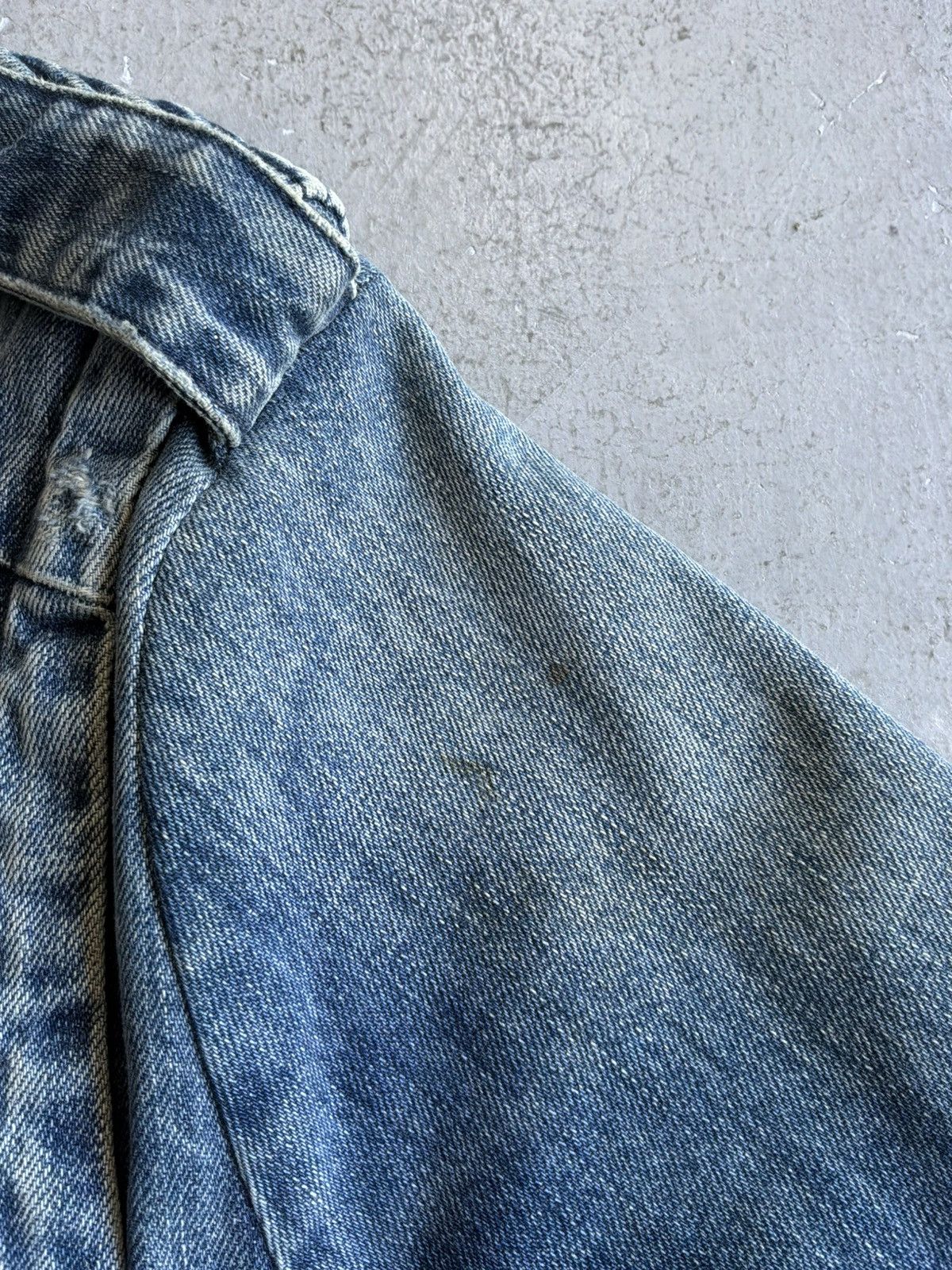 Balmain 2010s Pierre Balmain - Distressed Denim Biker Jacket Size US M / EU 48-50 / 2 - 14 Thumbnail