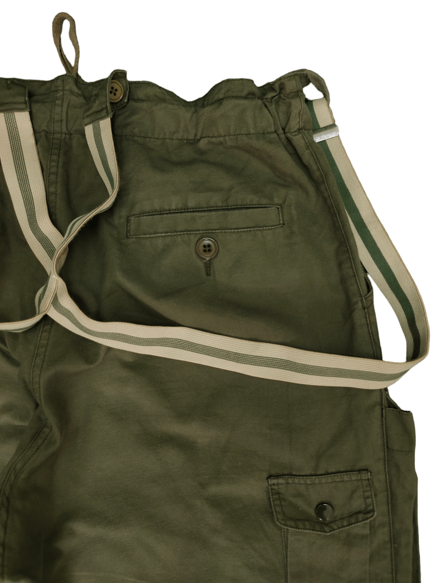 Johnbull Vtg 90s Johnbull OG Military Baggy Cargo Pant With Suspender Size US 34 / EU 50 - 12 Thumbnail