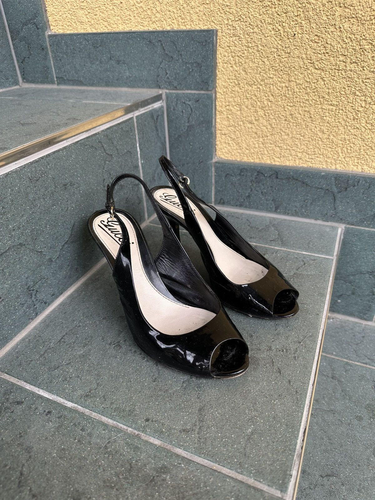 Gucci Gucci Heels Pumps Vintage Rare Black Luxury Shoes Size US 5.5 / IT 35.5 - 1 Thumbnail