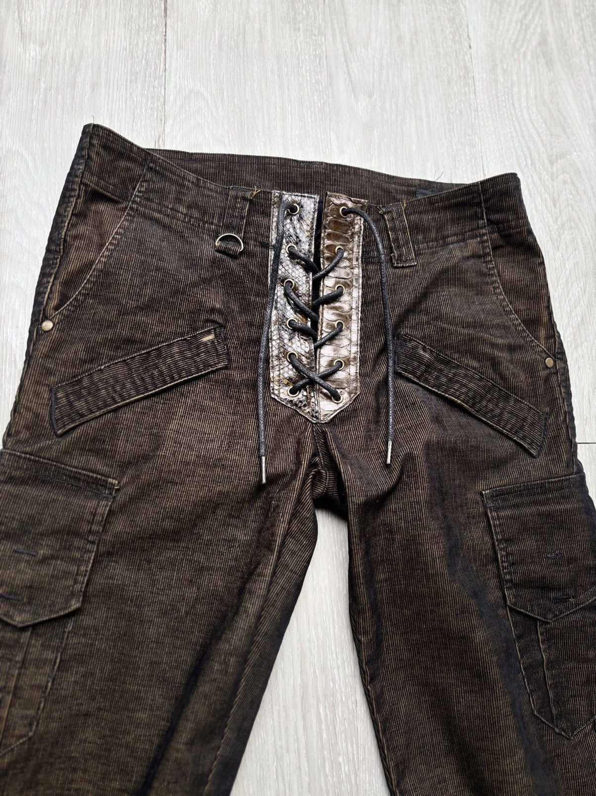 semanticdesign Corduroy lace up cargo flare pants Size US 29 - 3 Thumbnail