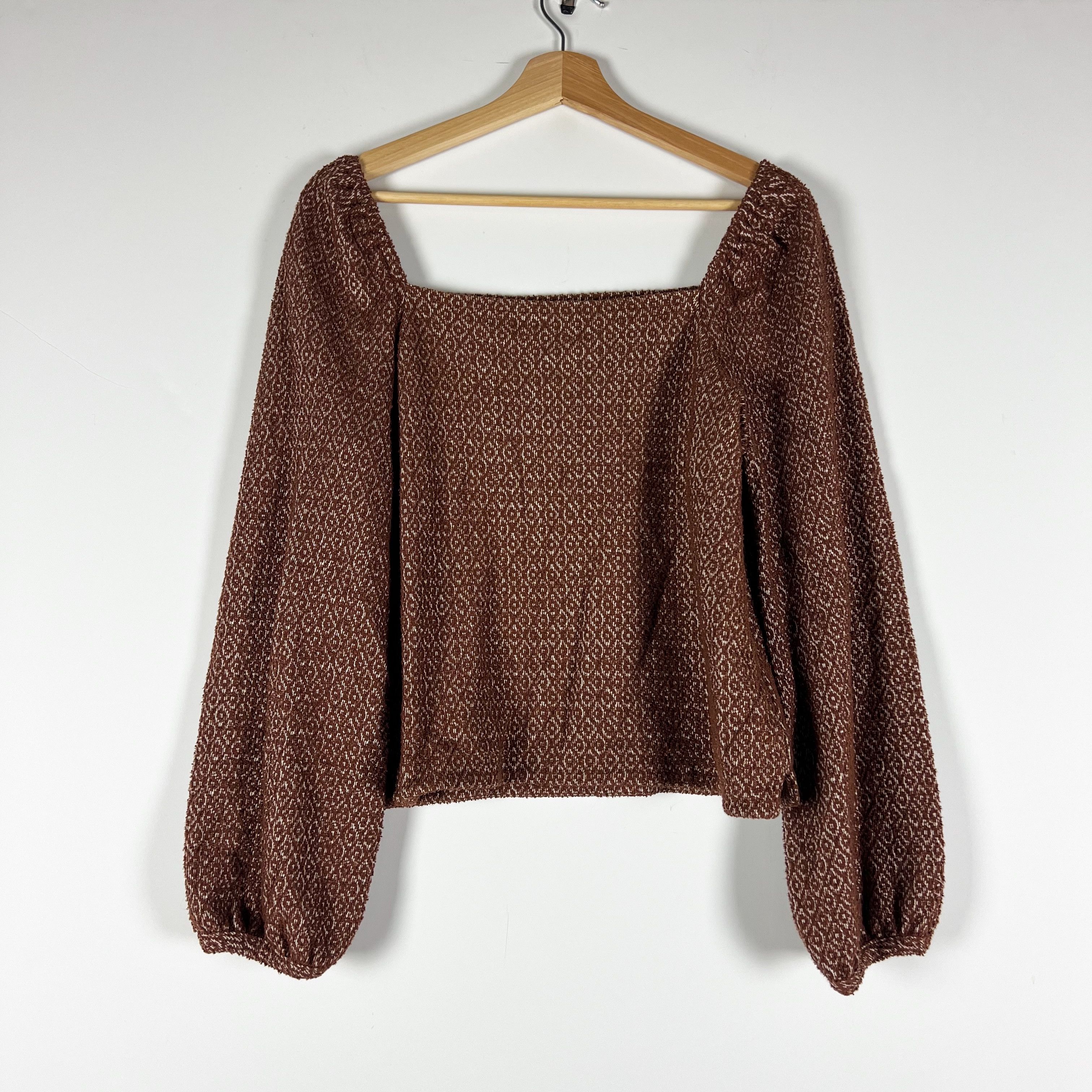 Madewell NEW Madewell Jacquard Puff Sleeve Cotton Size S / US 4 / IT 40 - 1 Thumbnail