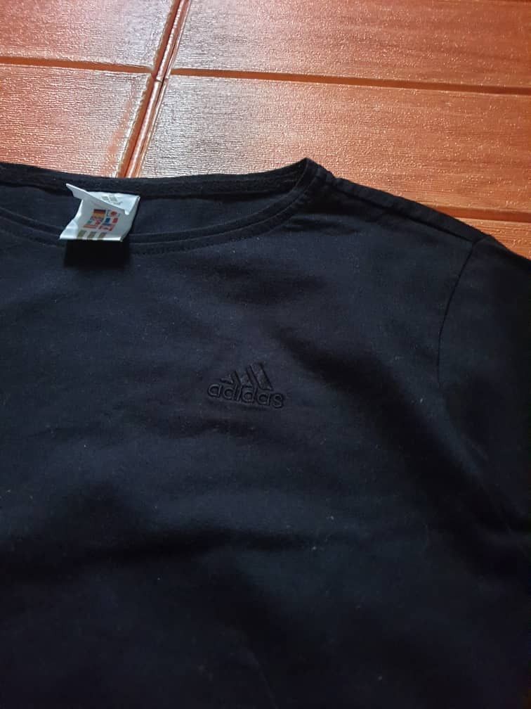 Adidas Adidas black colour embroidered logo shirt Size S / US 4 / IT 40 - 6 Thumbnail