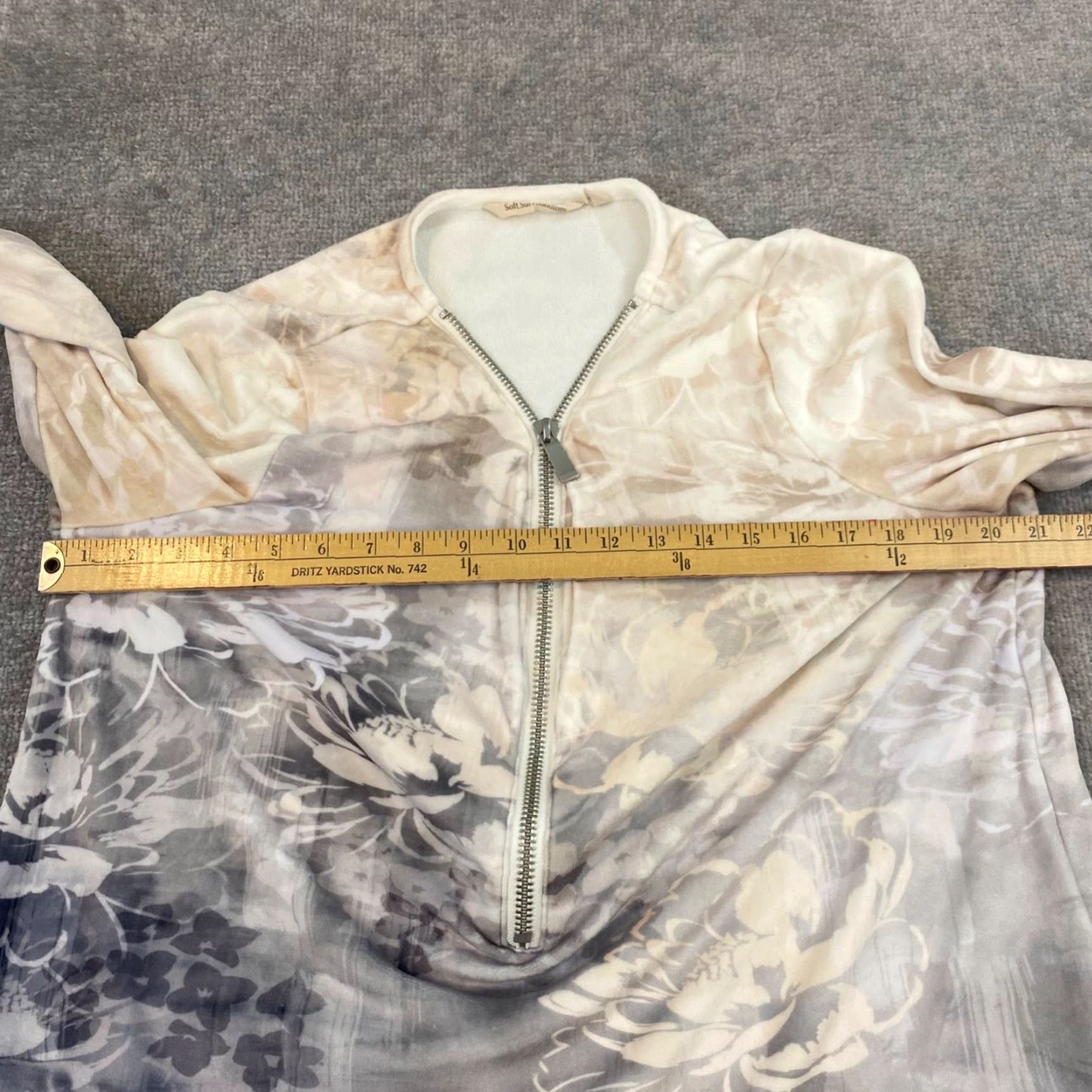 Soft Surroundings Soft Surroundings Corrina Top Shirt Women M White Floral 3/4 Sleeve Breathable Easy Care Cardigan? Wait. Size M / US 6-8 / IT 42-44 - 4 Thumbnail