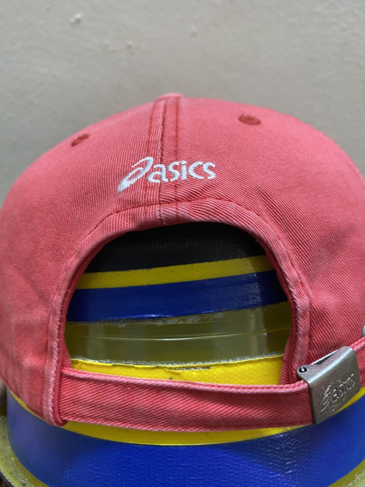 Asics × Vintage Asics Spellout Avant Garde Distressed Style Cap Size ONE SIZE - 4 Thumbnail