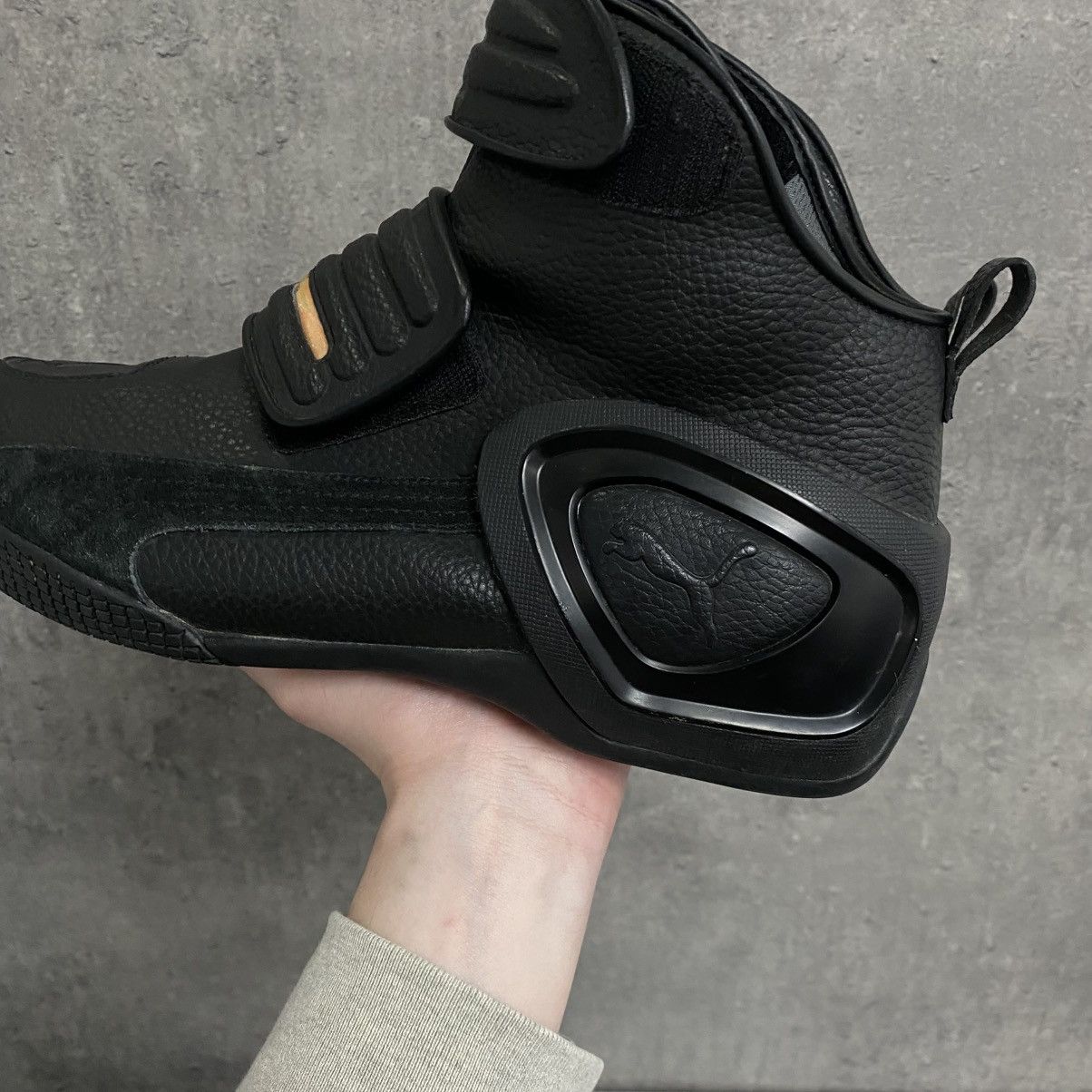 Puma Vintage Puma Leather Motorcycle Bike Boots Black Shoes High Size US 11.5 / EU 44-45 - 10 Thumbnail