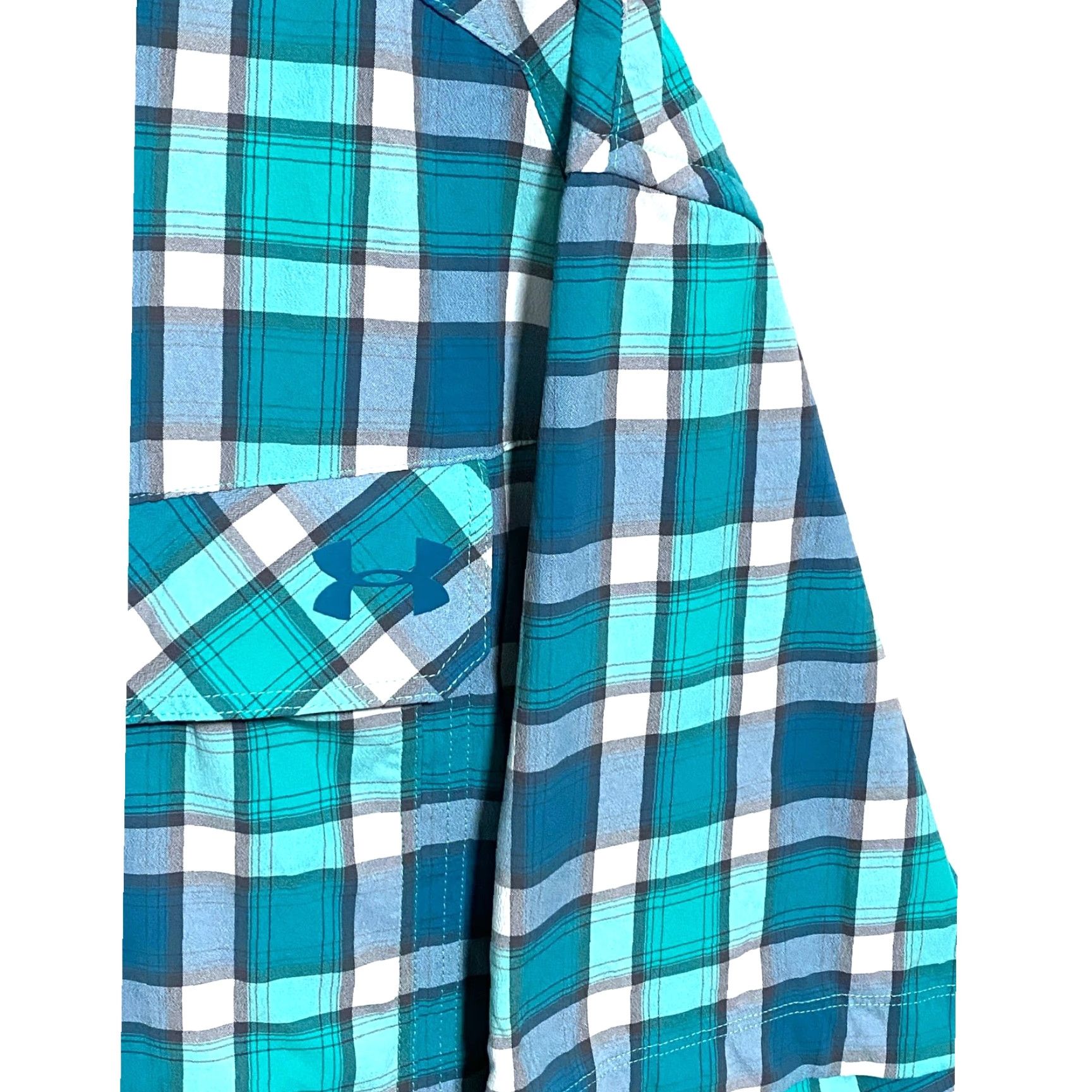 Under Armour Under Armour Blue Plaid Button Shirt Mens XXL Vented Outdoor Gorpcore Shirt Size US XXL / EU 58 / 5 - 4 Thumbnail