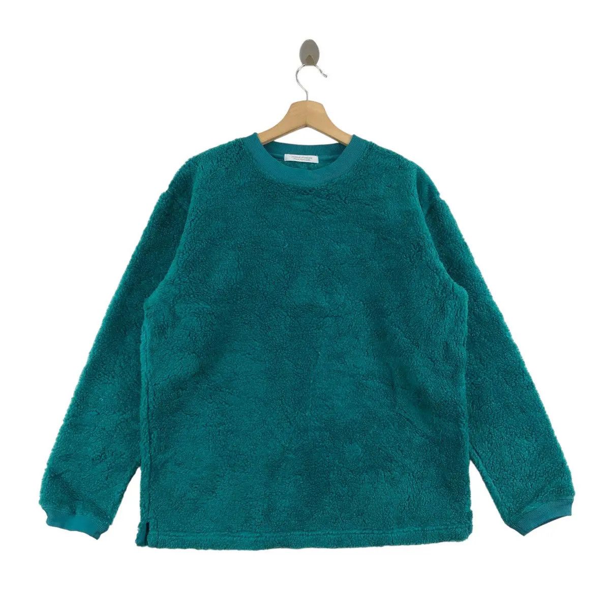 Journal Standard Vtg JOURNAL STANDARD JAPAN Sherpa Green Fleece Sweater Size S / US 4 / IT 40 - 1 Thumbnail