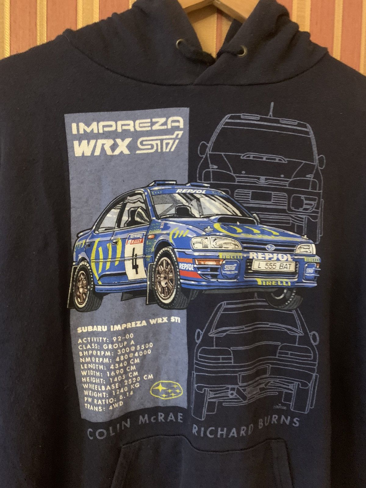 Vintage Subaru Impreza WRX STI Colin McRae and Richard Burns hoodie Size US M / EU 48-50 / 2 - 4 Thumbnail