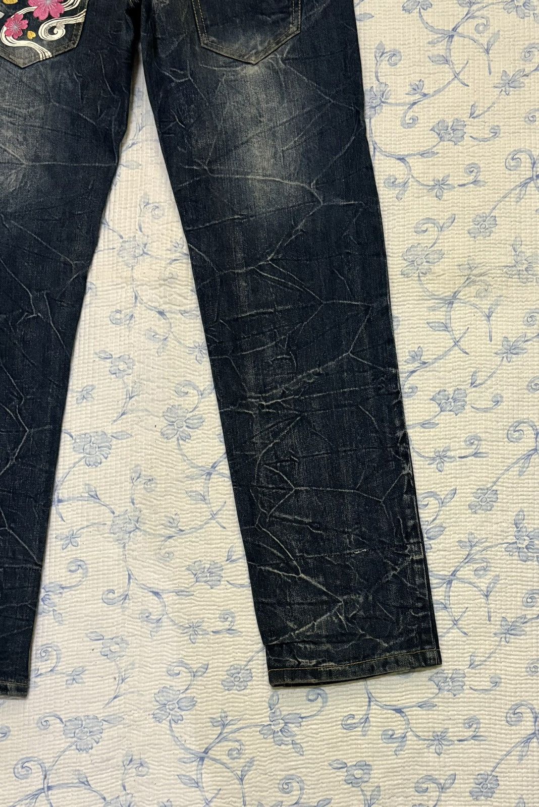 Japanese Brand Japanese International World Double Waist Jeans Streetwear Size US 32 / EU 48 - 16 Thumbnail