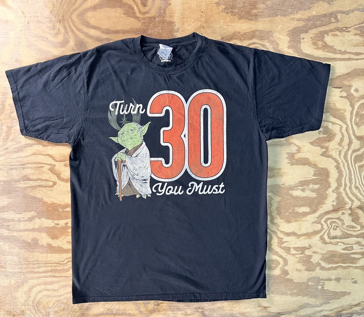 Designer × Star Wars Black Star Wars Yoda 30th Birthday 'Turn 30 You Must' Size US L / EU 52-54 / 3 - 1 Thumbnail