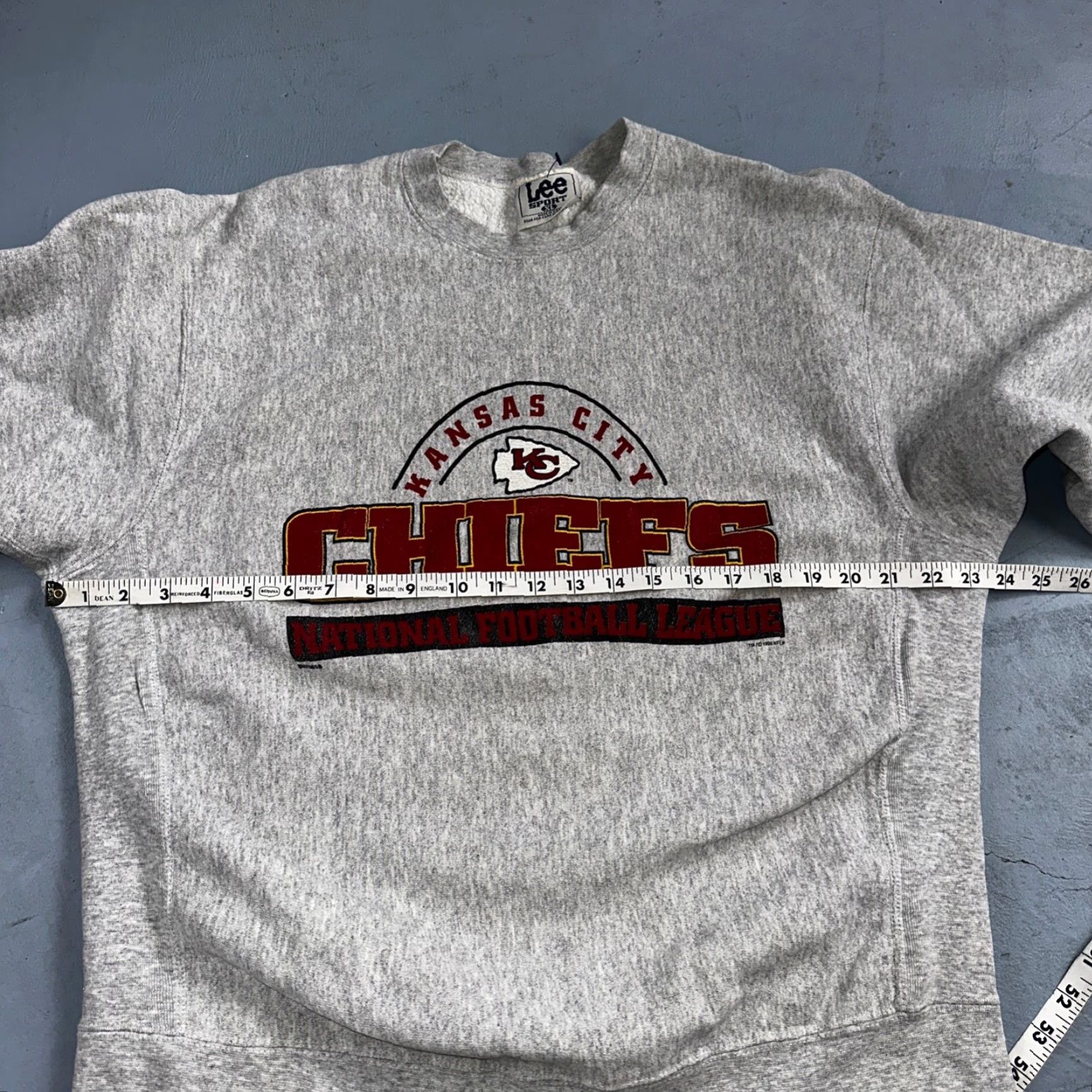 Lee Lee NFL Kansas City Chiefs Crewneck Gray 90s XL Vintage USA Reverse Weave Sweatshirt Men Size US XL / EU 56 / 4 - 6 Thumbnail