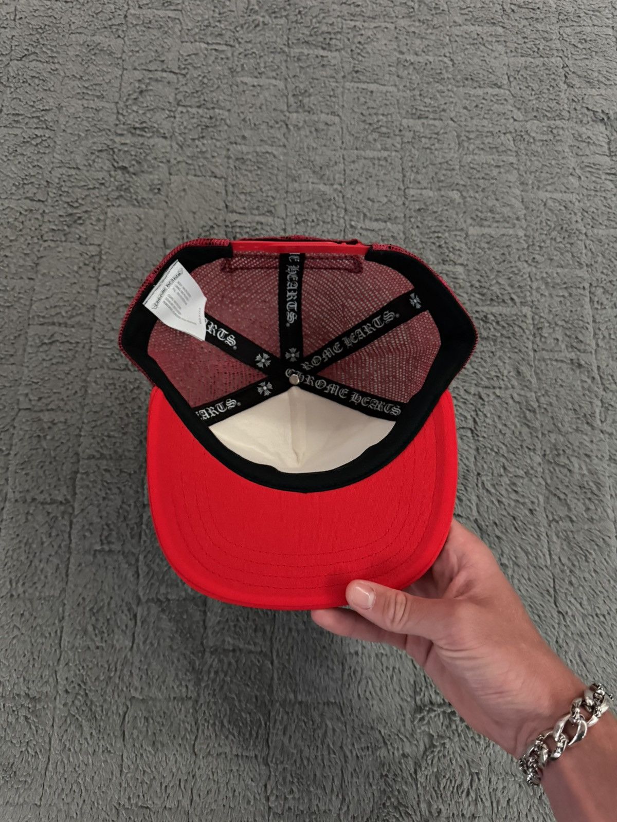 Chrome Hearts Chrome Hearts Camo Triple Cross Cemetery Red Trucker Hat ❤️🤍 Size ONE SIZE - 2 Thumbnail