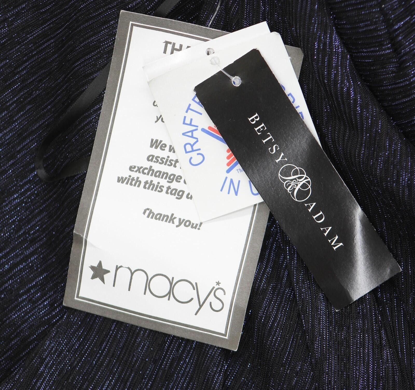 Other Betsy & Adam Metallic Cape Gown A24013d Navy Blue / Royal 4 Size S / US 4 / IT 40 - 3 Thumbnail