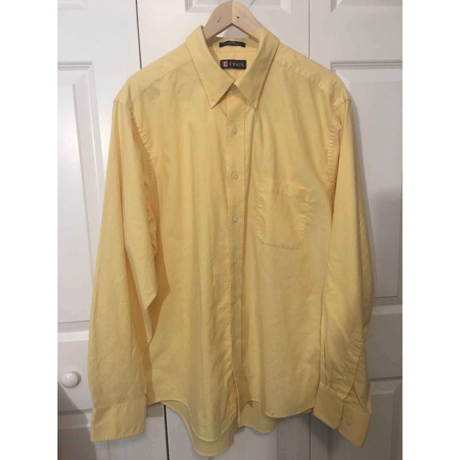 Chaps Chaps Oxford Men’s Button Shirt Yellow Size 17-17 1/2 Size US XL / EU 56 / 4 - 1 Thumbnail