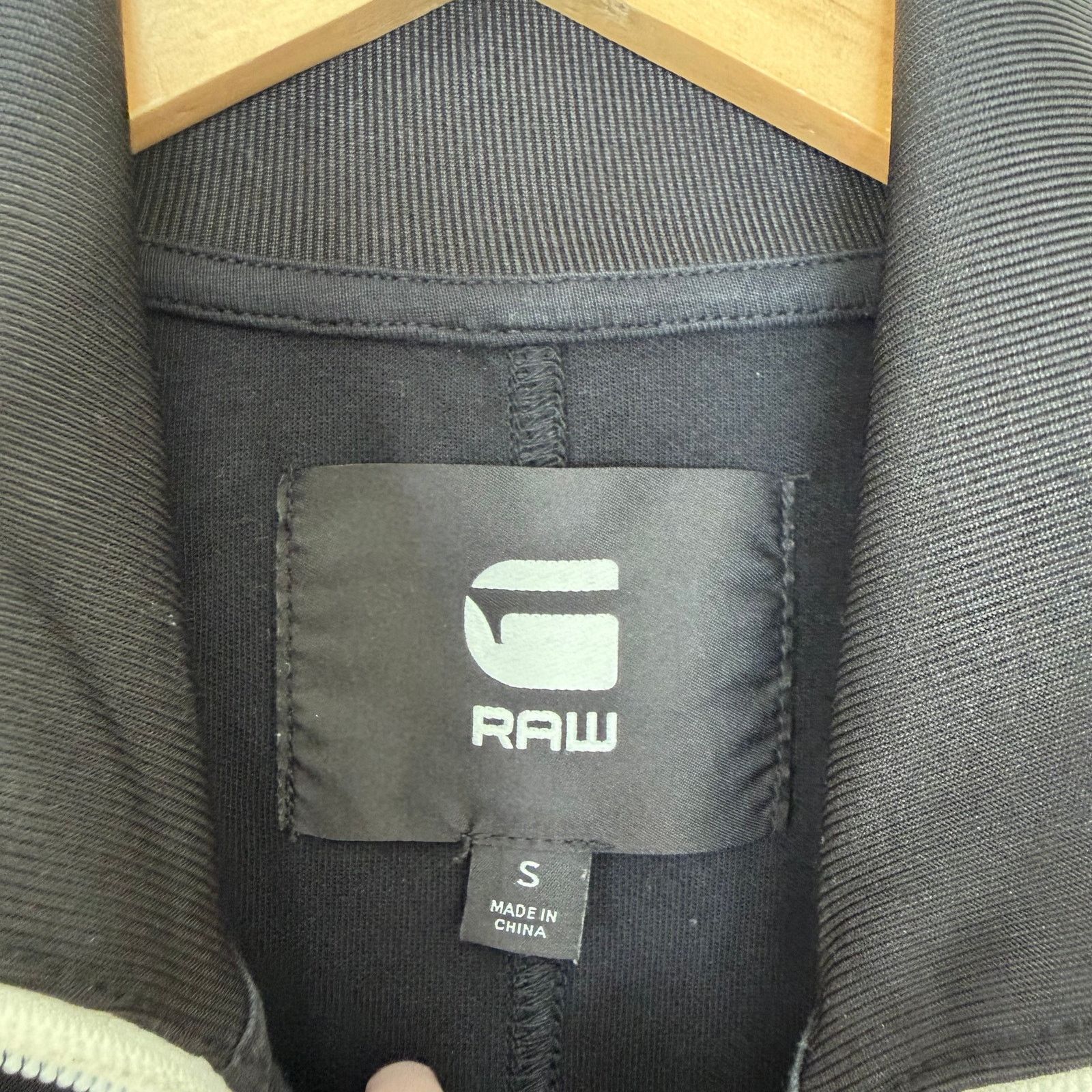G Raw Black Track Jacket Full Zip Sz S