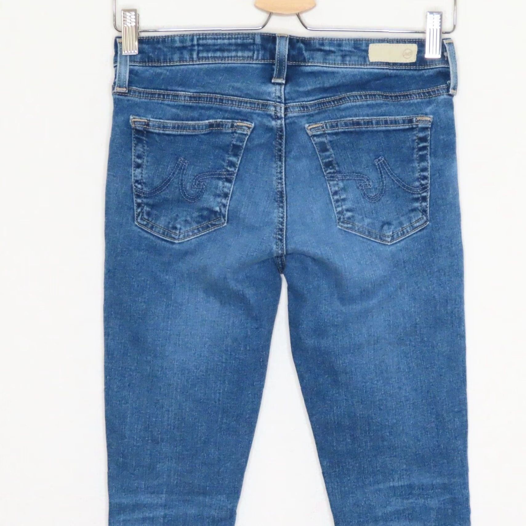 Denime AG Adriano Goldschmied Womens Jeans 27 Legging Super Skinny Ankle Denim Blue 5-Pocket Stretch Regular Vintage No N/A Size 27" / US 4 / IT 40 - 5 Thumbnail