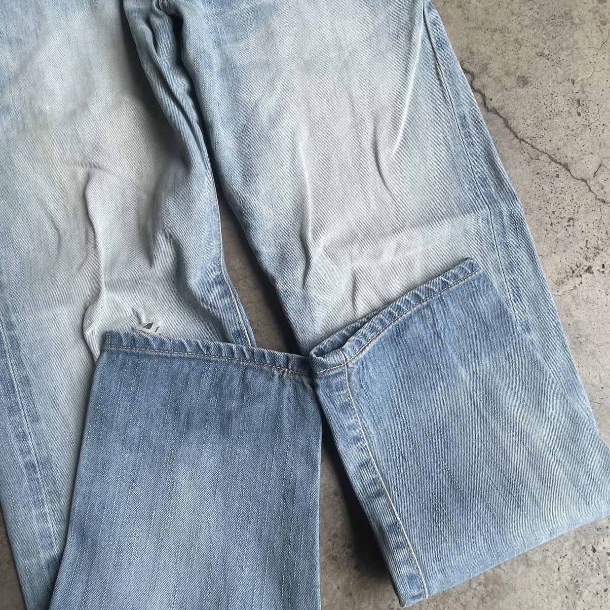 Edwin 🔥Vintage Edwin 505ZXX Stoned Washed Ripped Distress Jeans Size US 30 / EU 46 - 7 Thumbnail