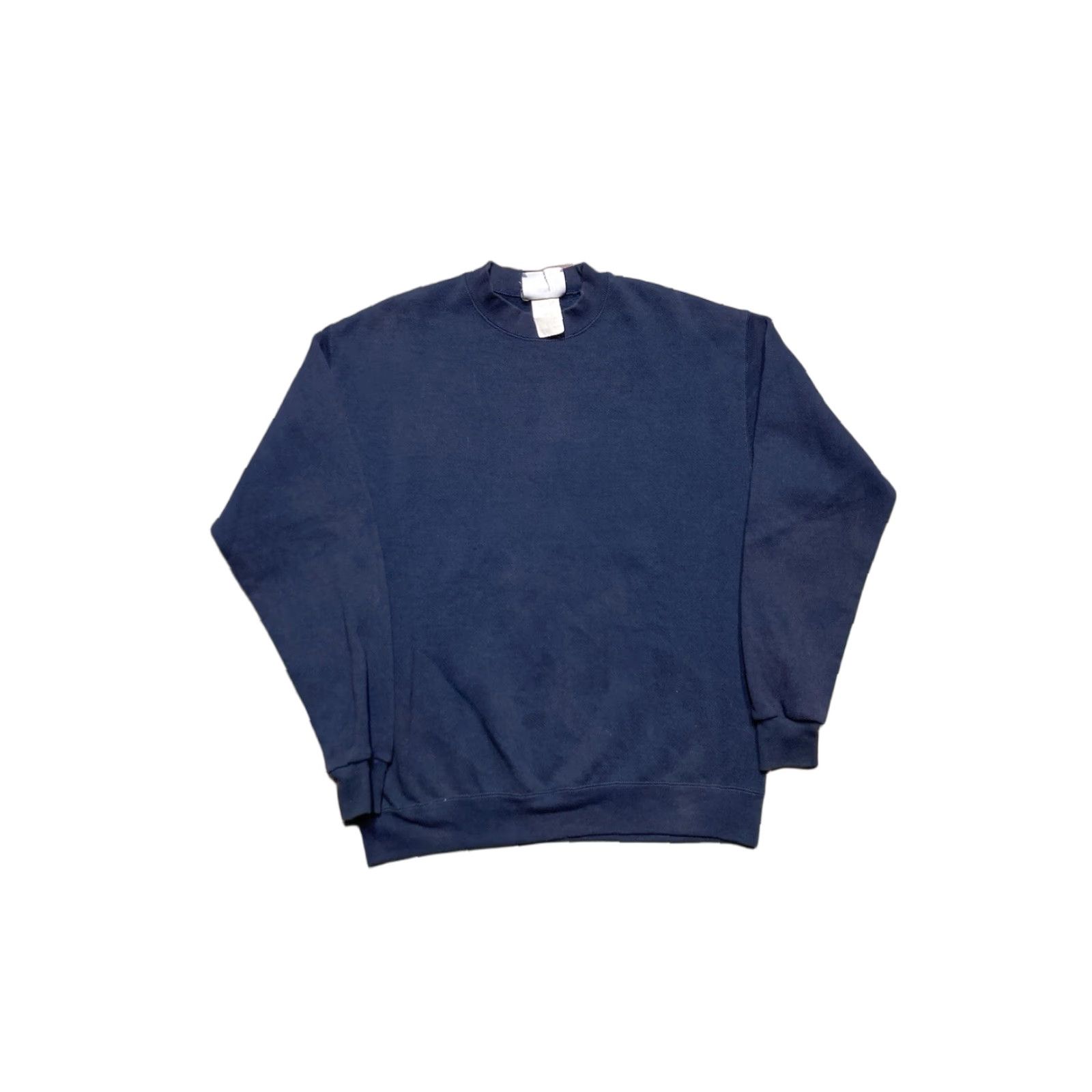 Lee VINTAGE 1980s 90s Crewneck Sweatshirt Blank Navy Blue Lee Heavyweight Large Mens Blue 90s Pullover Size US L / EU 52-54 / 3 - 1 Thumbnail