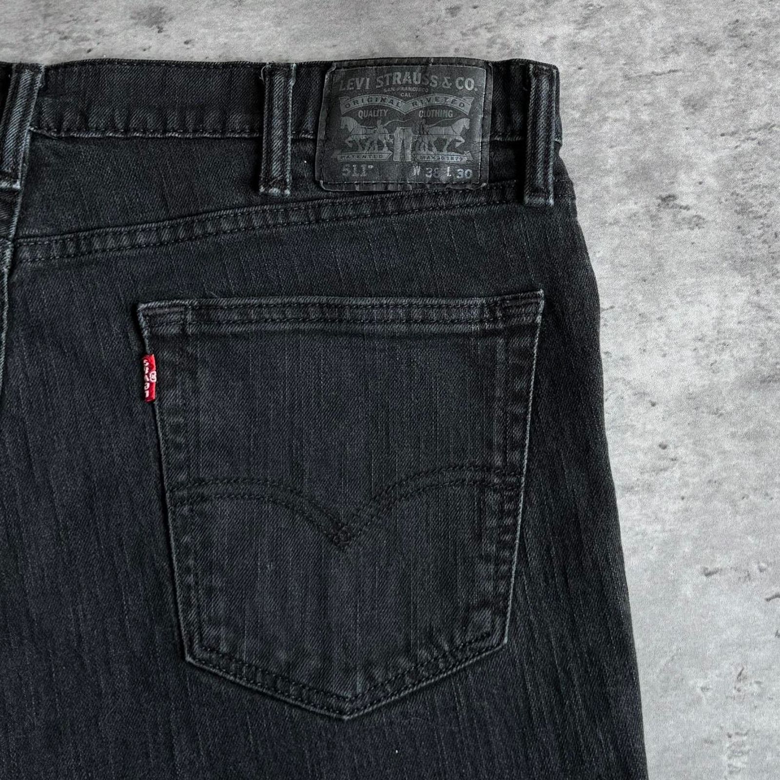 Levi's × Levi's Vintage Clothing × Vintage Vintage Y2K Levi’s 511 Faded Black Grunge Opium Denim Jeans Size US 38 / EU 54 - 3 Thumbnail