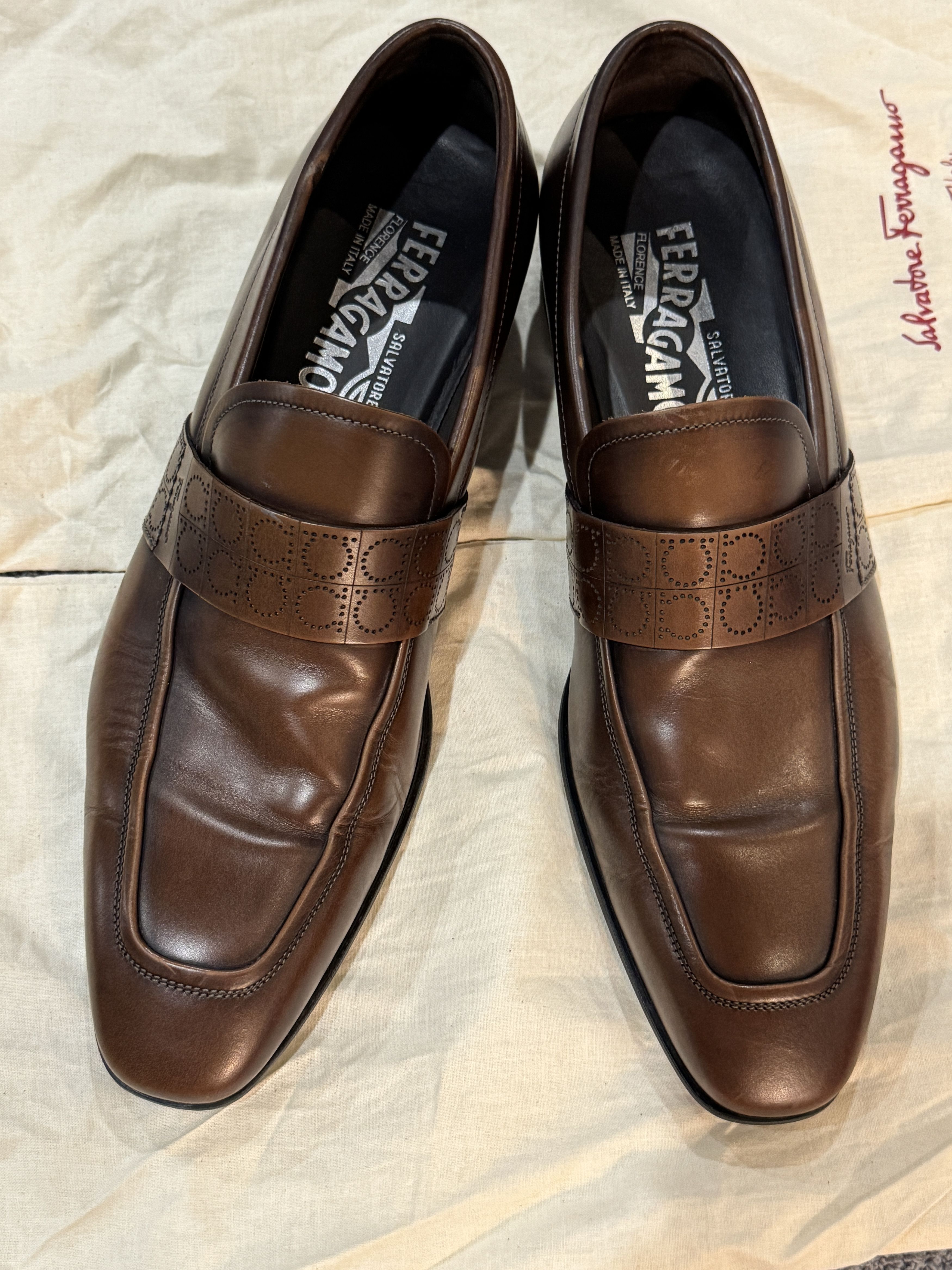 Salvatore Ferragamo Salvatore Ferragamo Goliath Loafers-Madeira Calf-size 7.5D Size US 7.5 / EU 40-41 - 7 Thumbnail