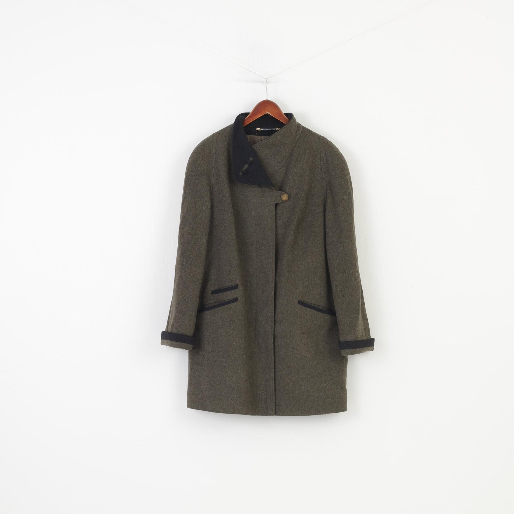 Vintage Westbury Woman 46 (XL) Coat Khaki Bottoms Collar 2281 Size XL / US 12-14 / IT 48-50 - 1 Thumbnail