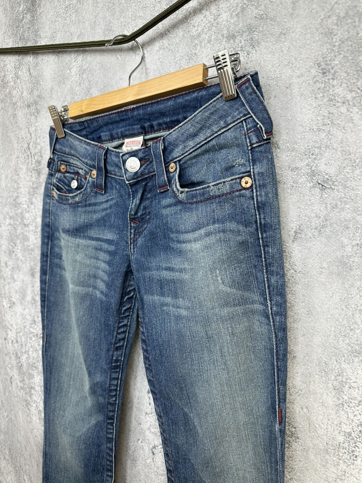 True Religion True Religion Skinny Jeans Wash Stretch Denim Flap Pocket Size 28" / US 6 / IT 42 - 5 Thumbnail