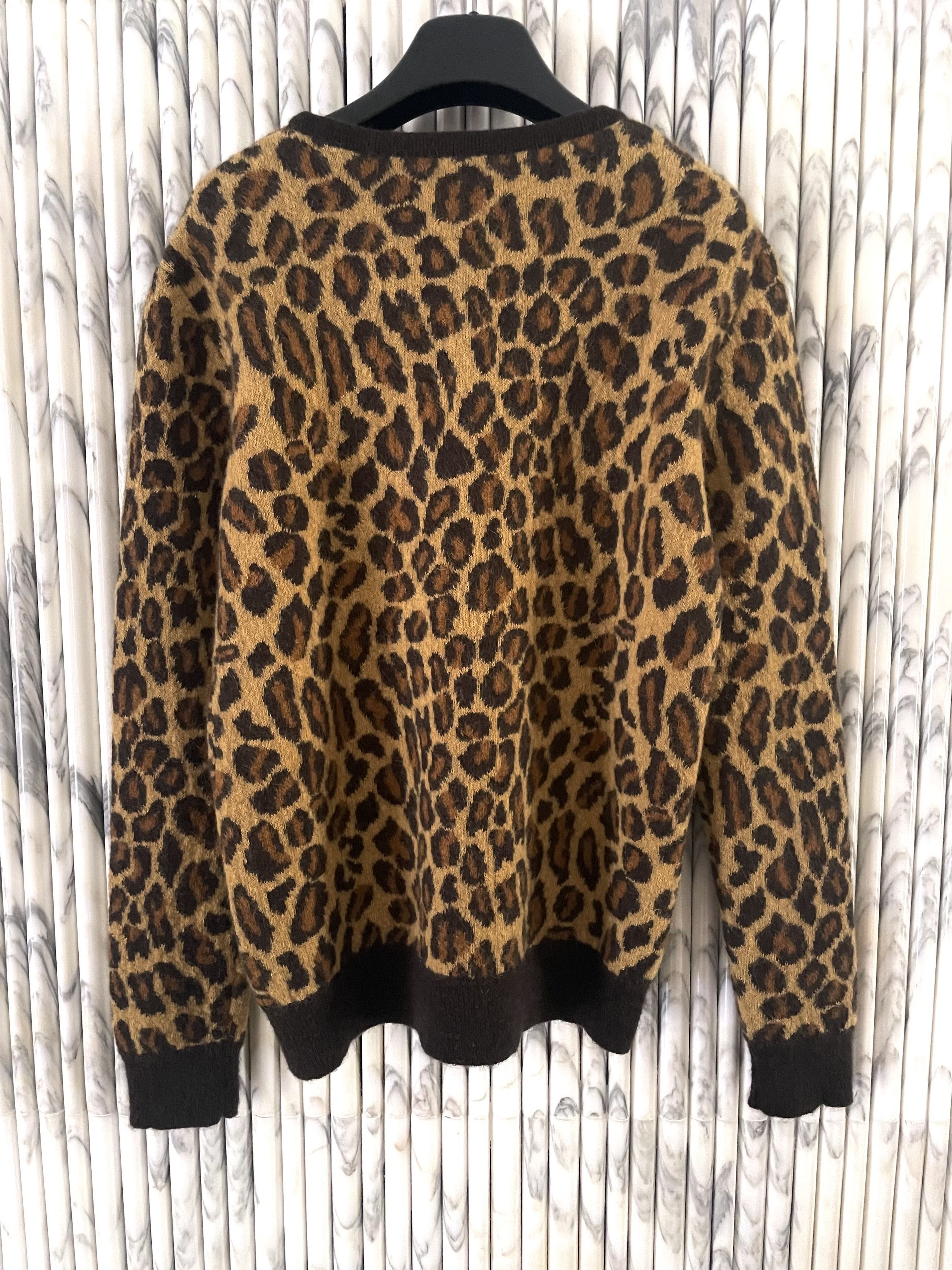 Hedi Slimane × Saint Laurent Paris NEW AW15 PARIS SESSIONS LEOPARD PRINTED MOHAIR SWEATER Size US L / EU 52-54 / 3 - 8 Thumbnail