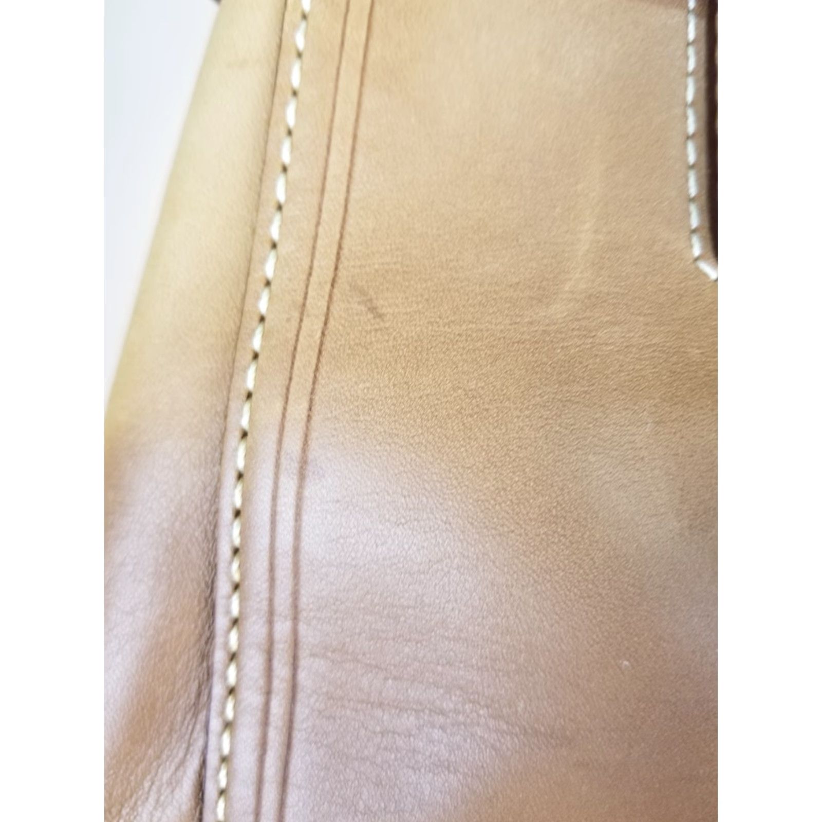 Coach VINTAGE Y2K COACH Leather Shoulder Handbag SZ 14x10x4 Womens Leather PVC Brown Checkered Bag Width 4in Height 10in Length 14in Mens Womens Boys Girls Size ONE SIZE - 3 Thumbnail