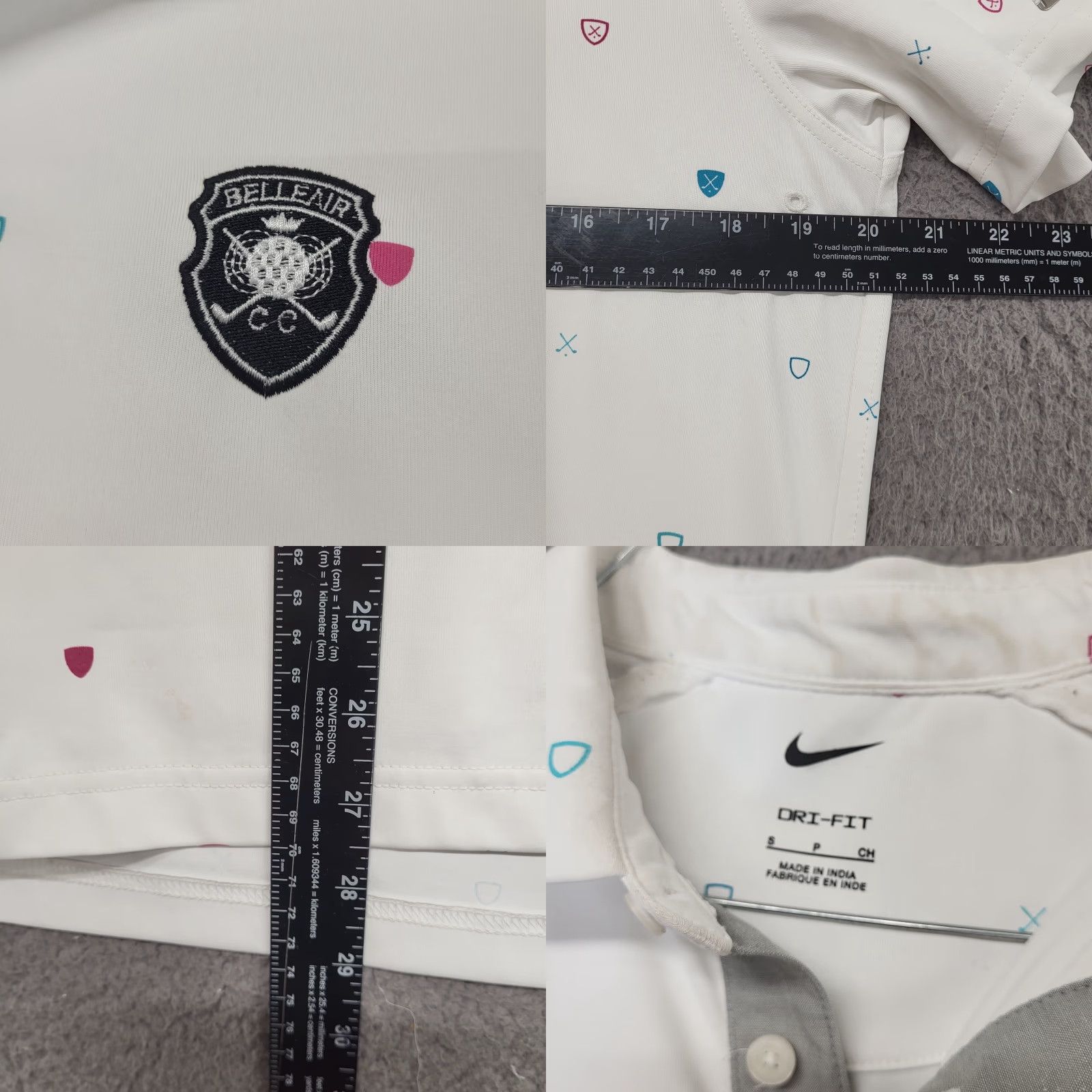 Nike Nike Golf Polo Shirt Mens Dri-FIT Player Printed White S DH0645-100 Belleair Size US S / EU 44-46 / 1 - 8 Thumbnail