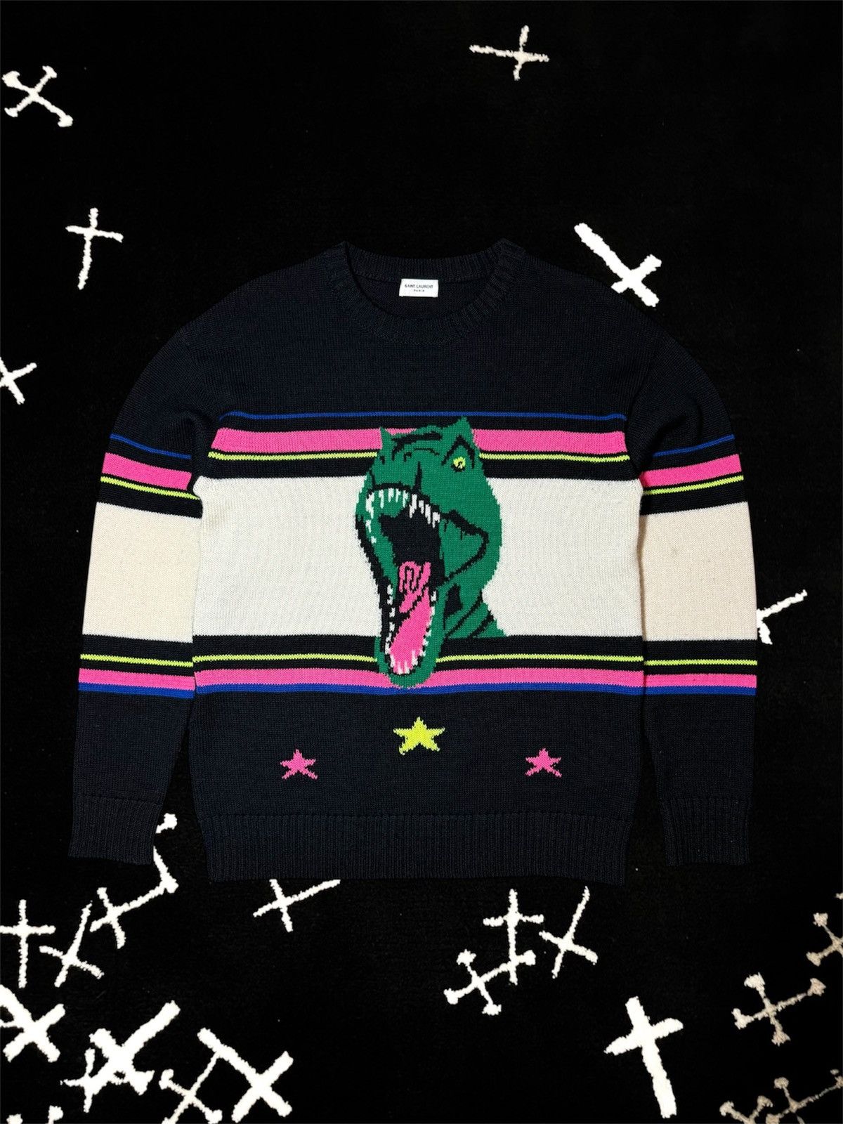 Saint Laurent Paris SAINT LAURENT T-REX SWEATER SS16 HEDI SLIMANE Size US S / EU 44-46 / 1 - 1 Thumbnail
