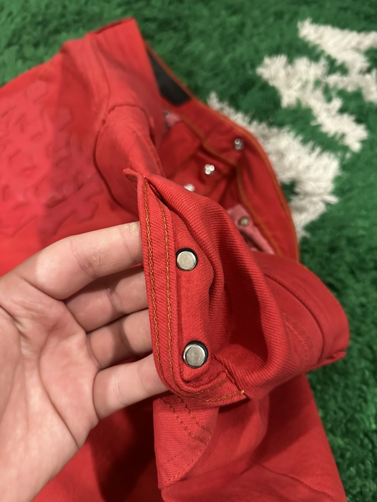 Chrome Hearts Chrome Hearts Paris Exclusive Jeans Red Size US 33 - 11 Thumbnail