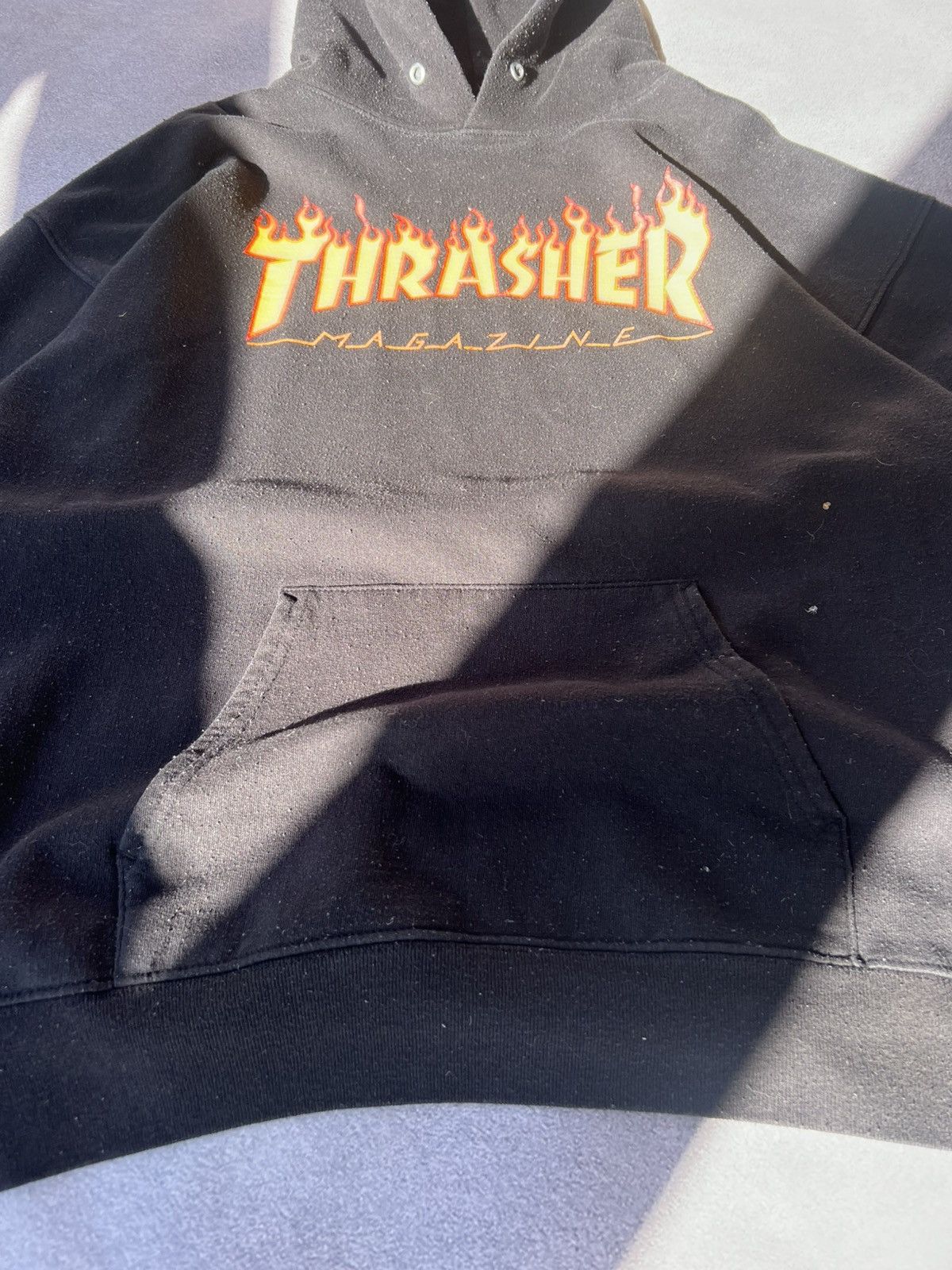 Thrasher Vintage Thrasher Hoodie Black Logo White Retro Y2K Drill Size US M / EU 48-50 / 2 - 5 Thumbnail